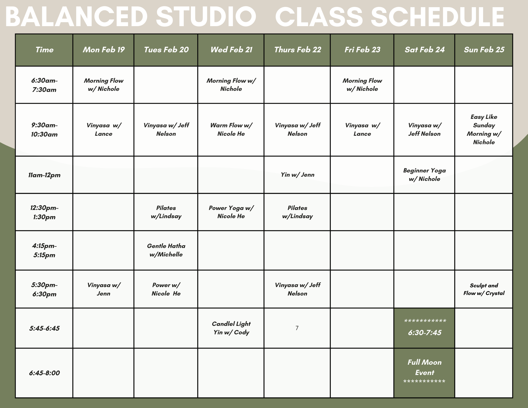 Schedule Balanced Studio