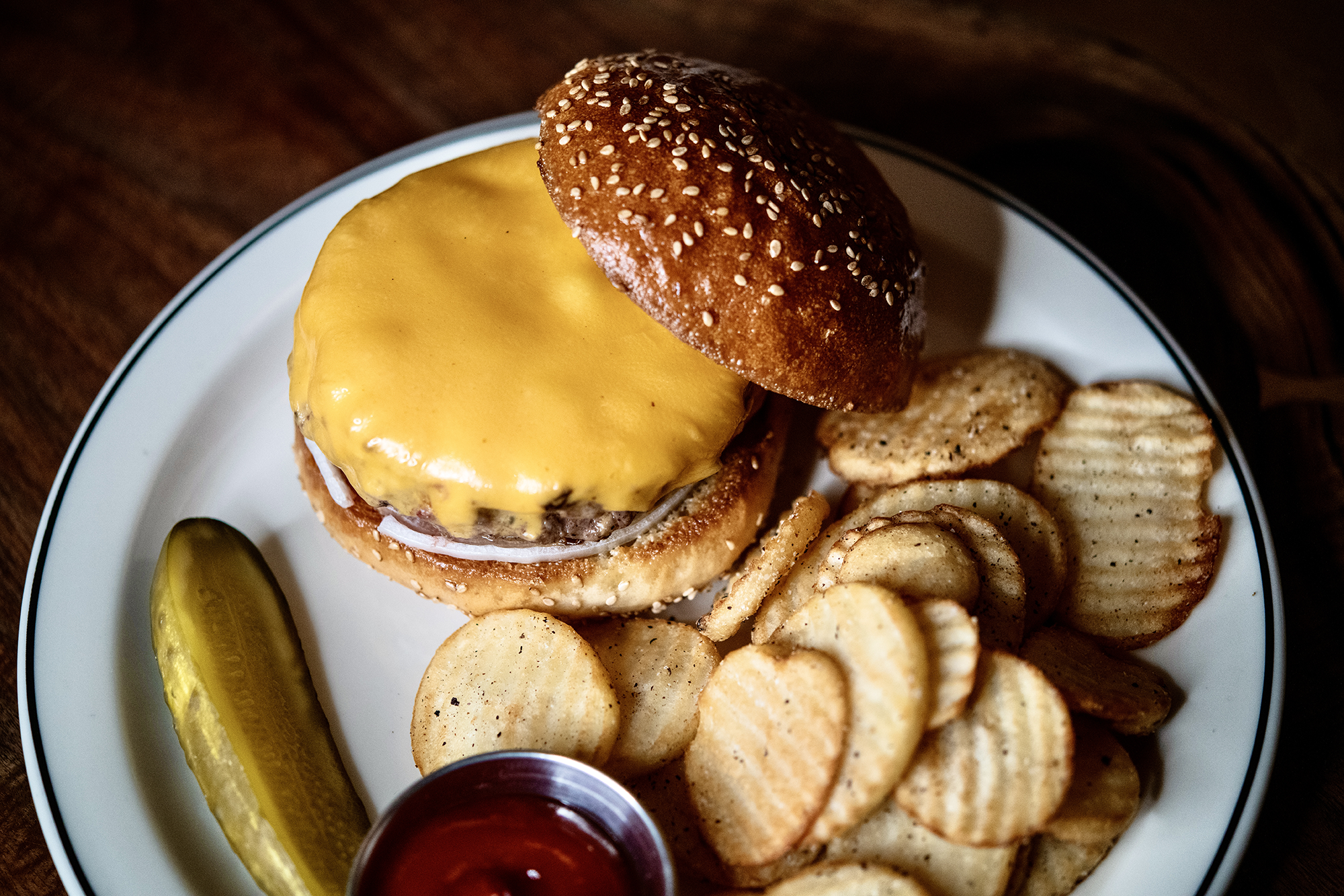 The Famous Red Hook Tavern Burger