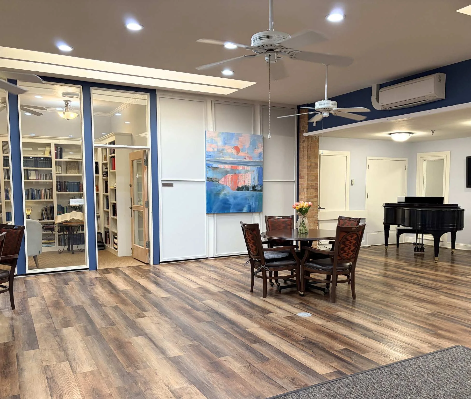 Library & Piano in Great Room