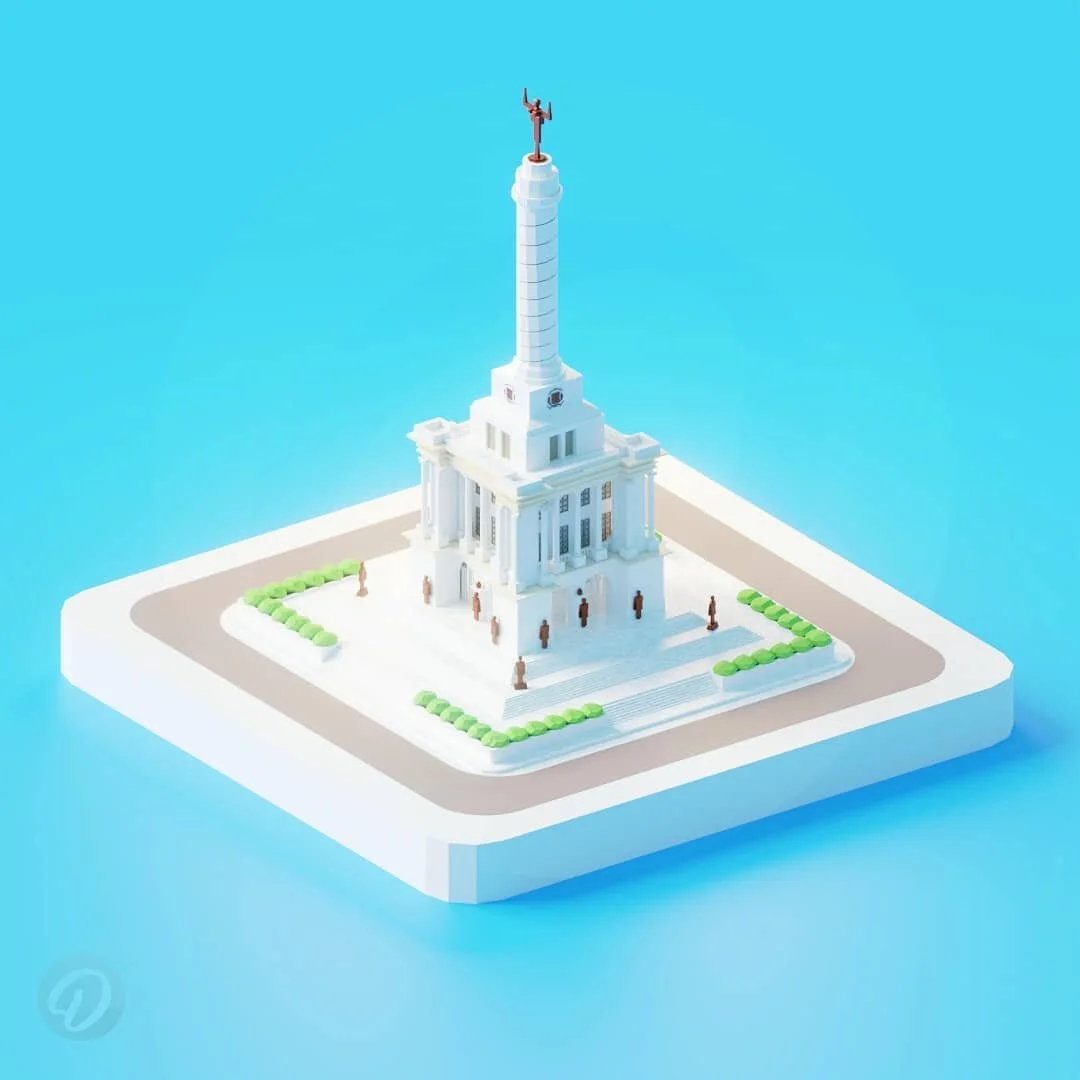 Esta semana decid&iacute; realizar el modelado y texturizado de una construcci&oacute;n local del pa&iacute;s. 

Se trata del Monumento de Santiago (conocido como Monumento a los h&eacute;roes de la restauraci&oacute;n).

Algo que me llama particular
