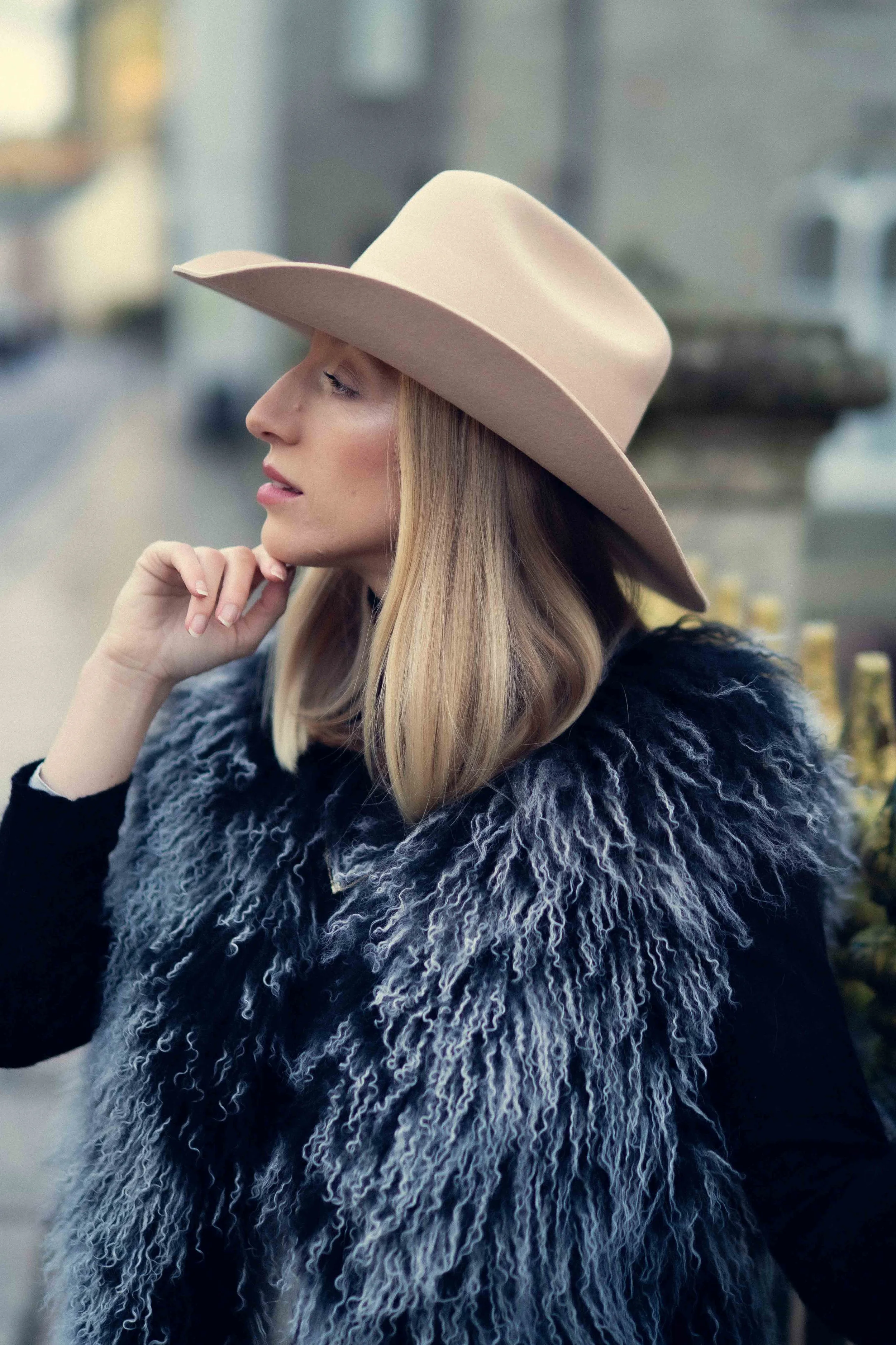 Looe Classic Cream Cowboy Hat with Sterling Silver Jewellery