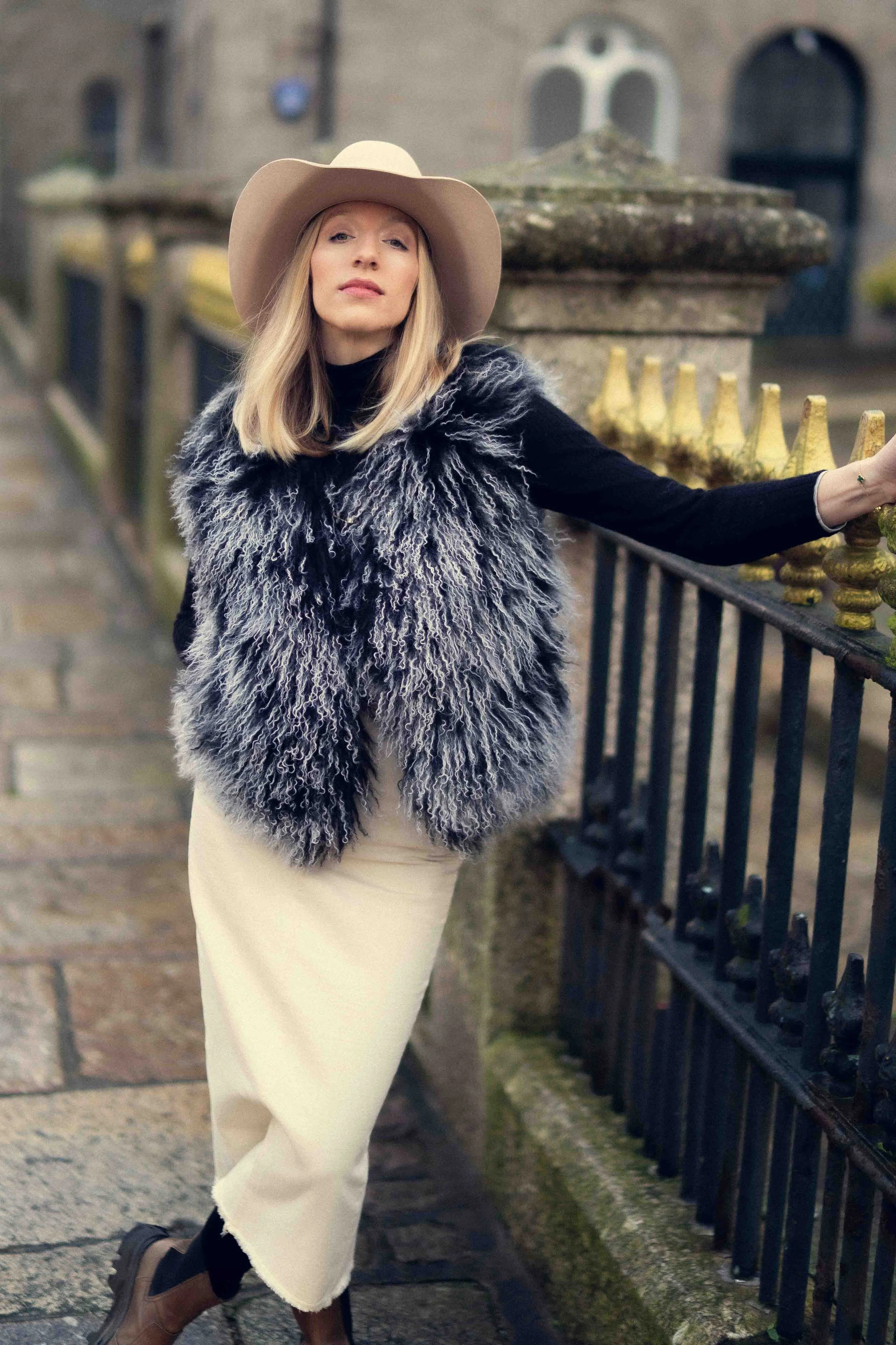 Looe Cream Cowboy Hat on Model at Shaded The Label-11.jpg