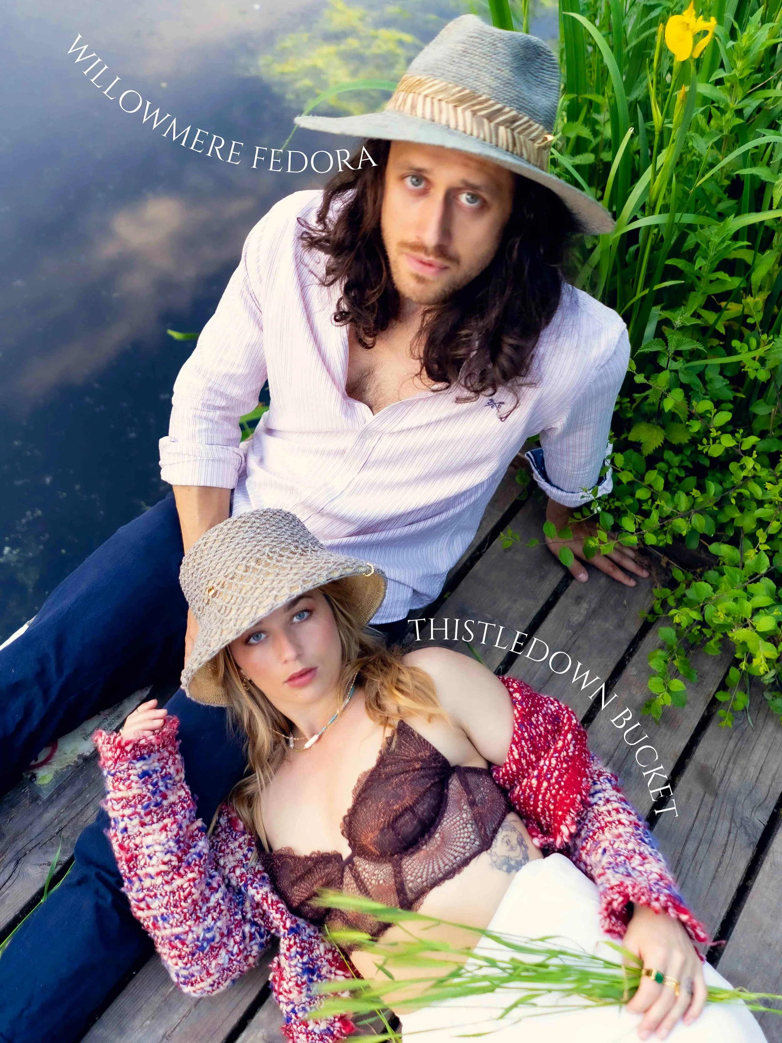 Our Thistledown Straw Bucket is selling out so fast, that we&rsquo;re down to our final couple! Worn here with our Willowmere Fedora, it&rsquo;s the perfect couples pairing! 👩&zwj;❤️&zwj;👨
