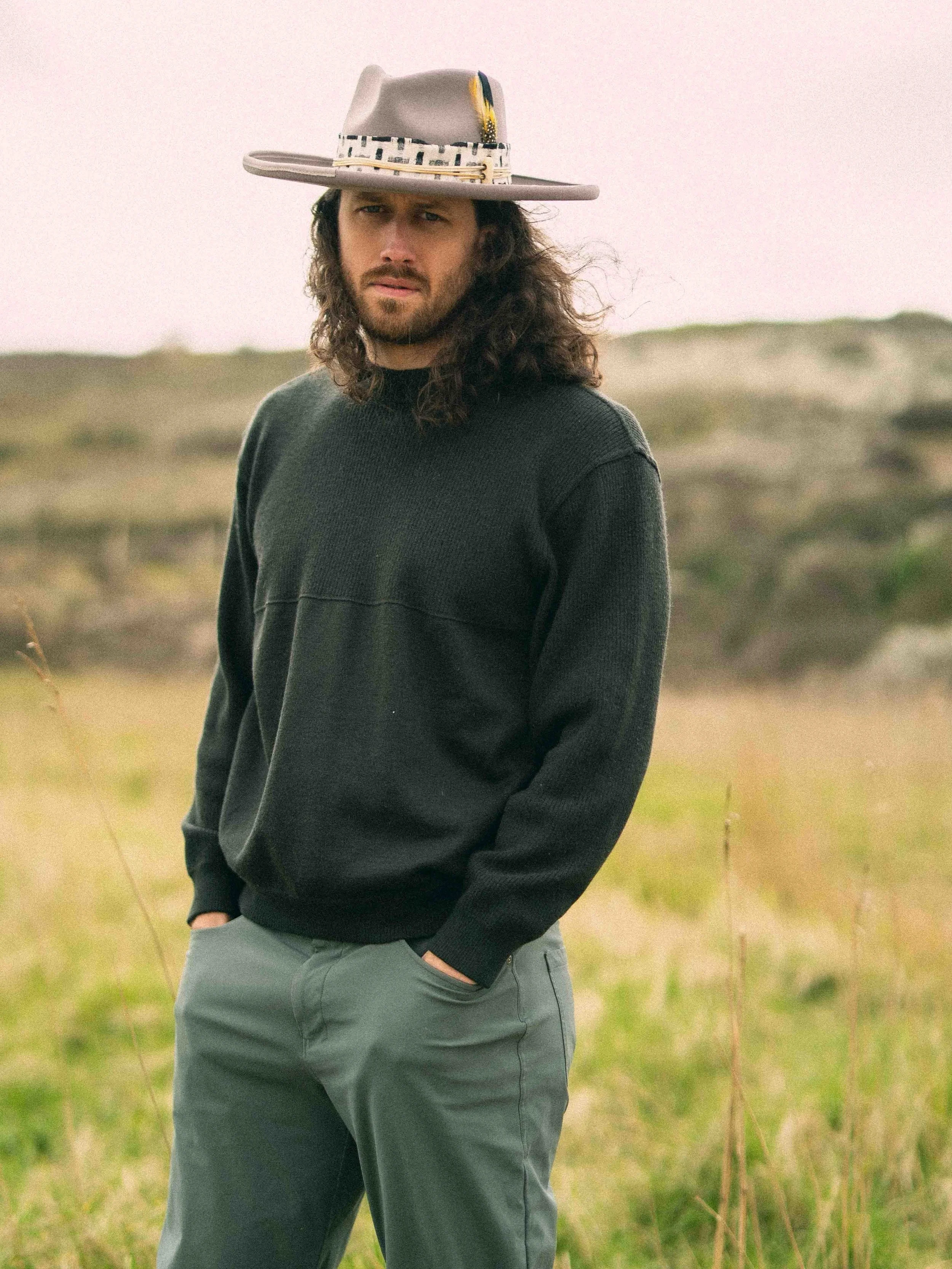 Did you know our Pencarrow style comes in Medium and Large sizing? James here wears our Large, which fits a 59cm down to a 56cm, so hypothetically you and your partner can share the same hat and adjust each time you wear! It&rsquo;s genius, really 🤷