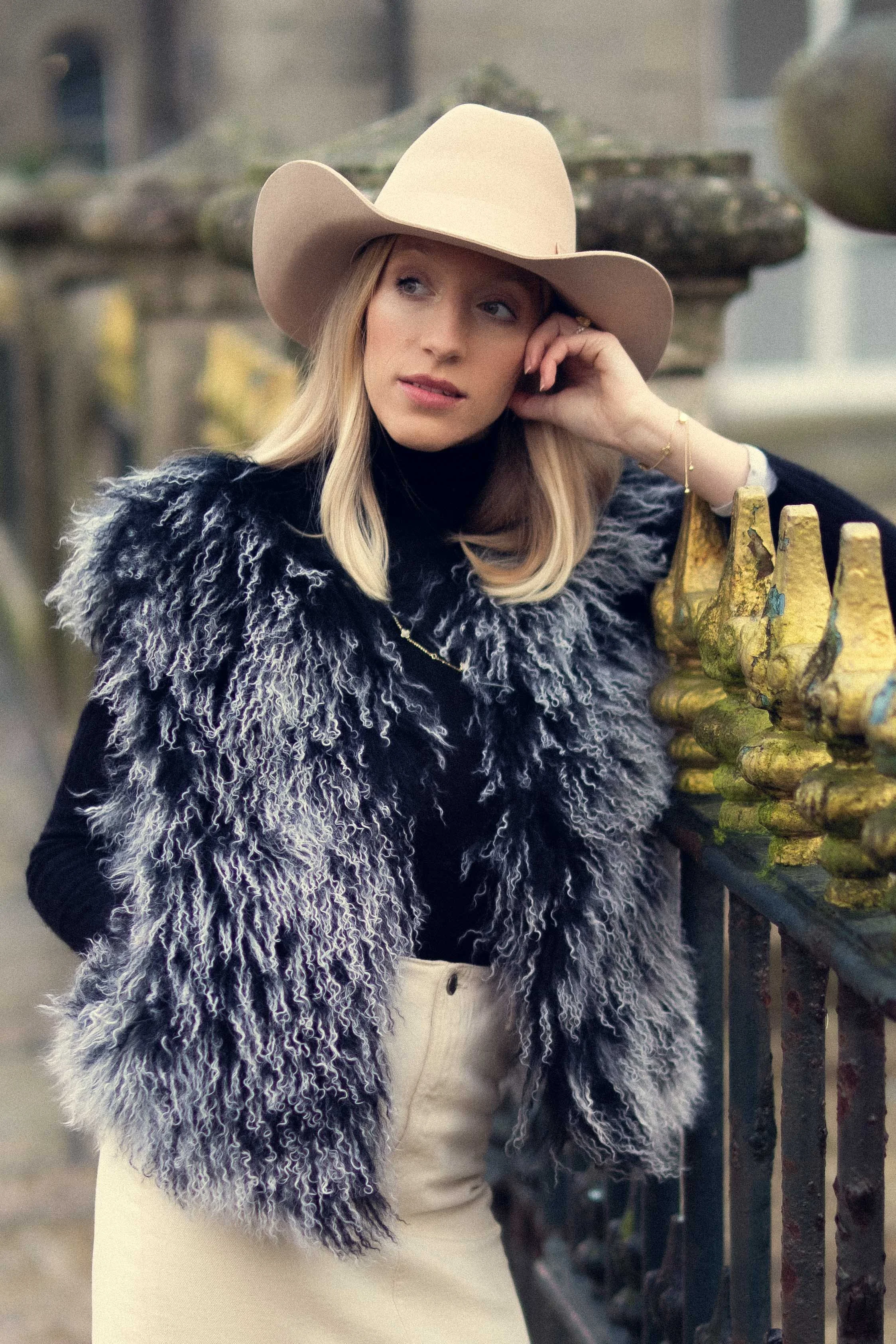 Looe Cream Cowboy Hat on Model at Shaded The Label-17.jpg