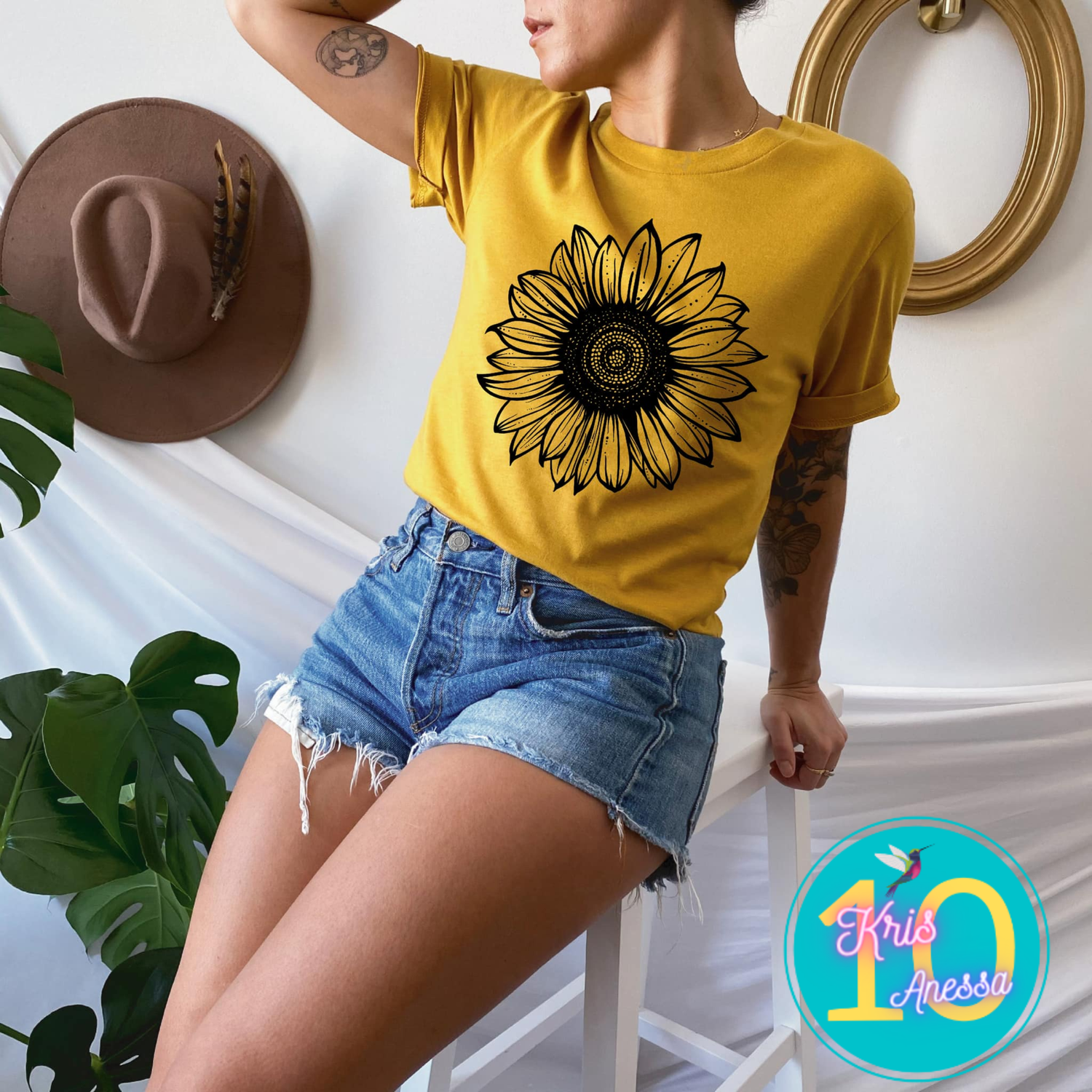 hvordan man bruger Kunde Bemærkelsesværdig Sunflower Screen Print — kris10anessa