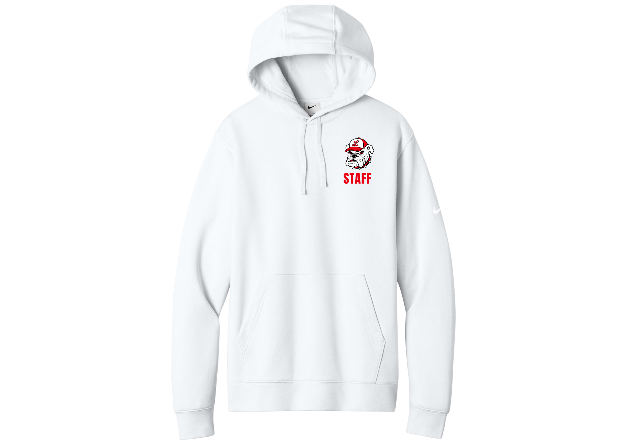 Laurel School District: Staff Nike Club Fleece Sleeve Swoosh Pullover Hoodie