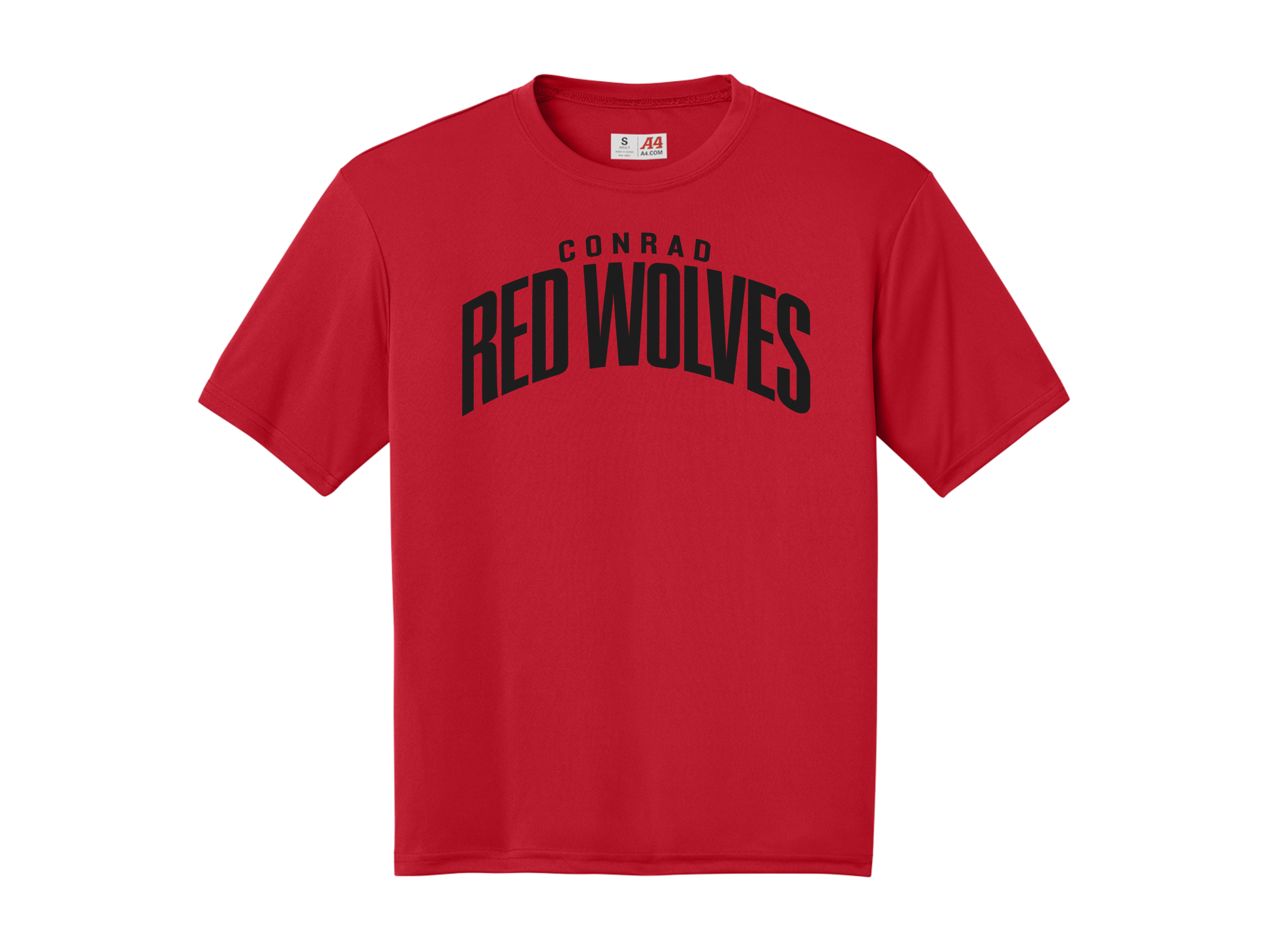 Conrad: Conrad Red Wolves A4 Cooling Performance Short Sleeve Tee