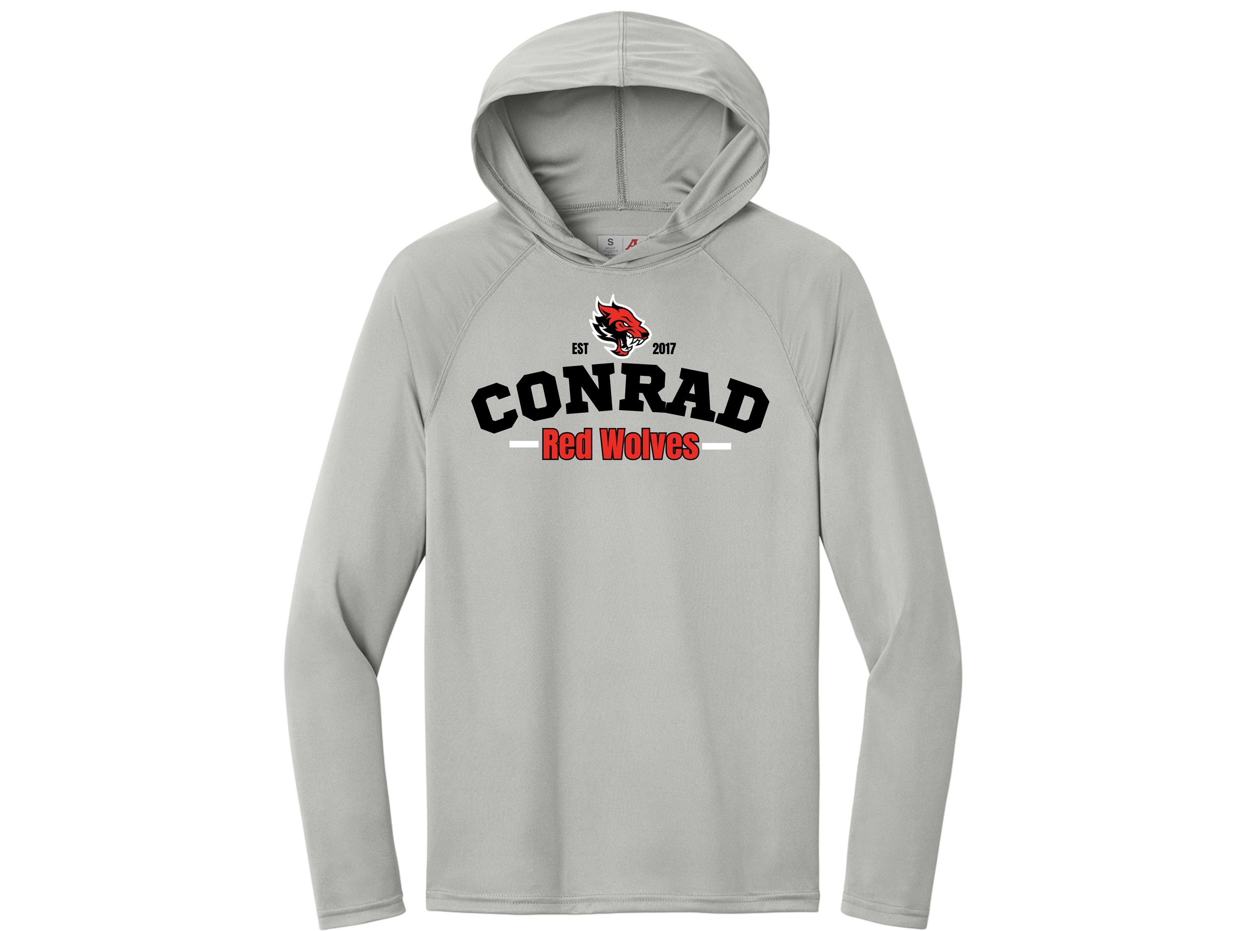 Conrad: Red Wolves A4 Cooling Performance Long Sleeve Hooded Tee