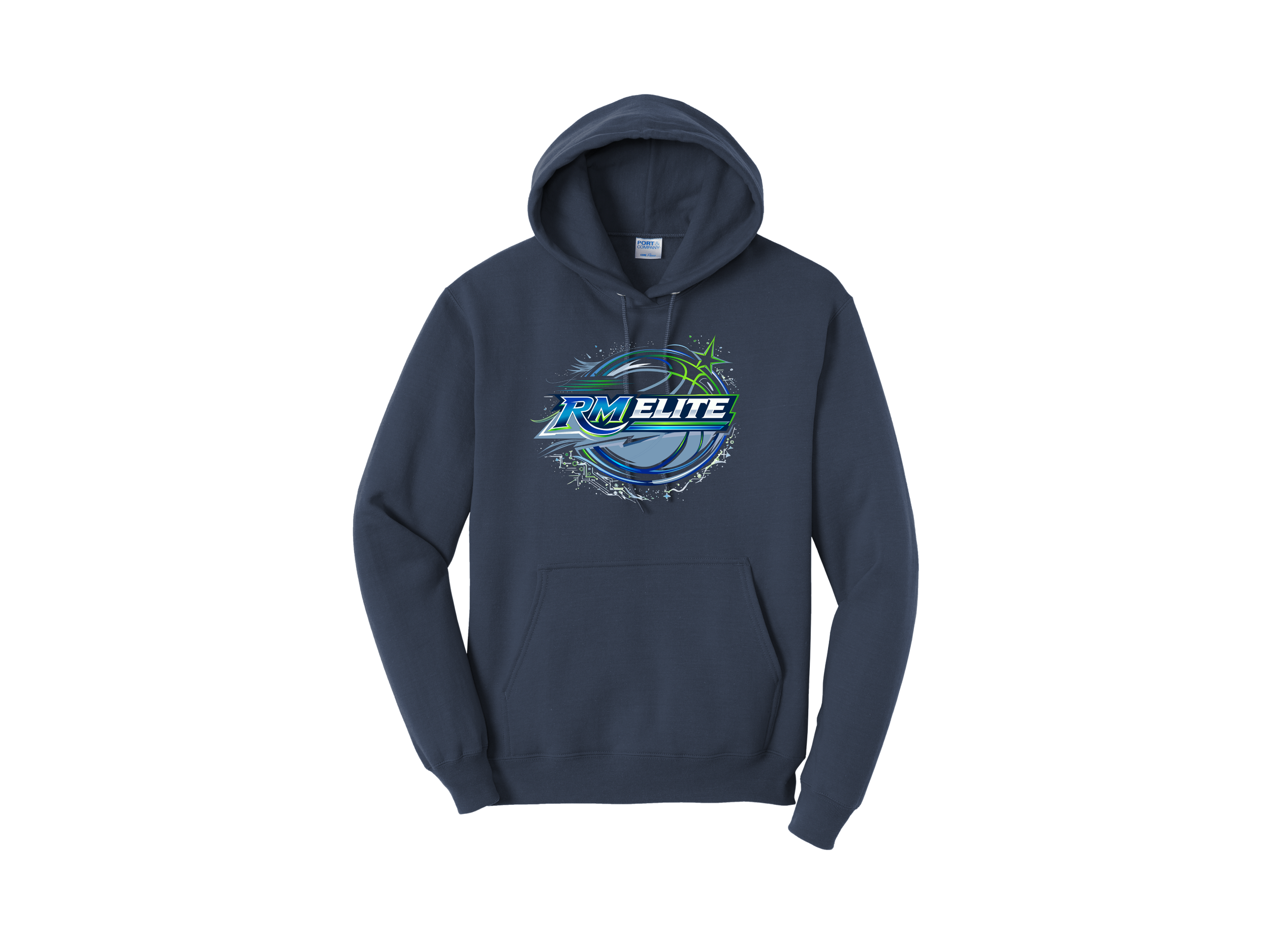 Role Model Elite: Navy Port & Company Core Fleece Pullover Hooded Sweatshirt