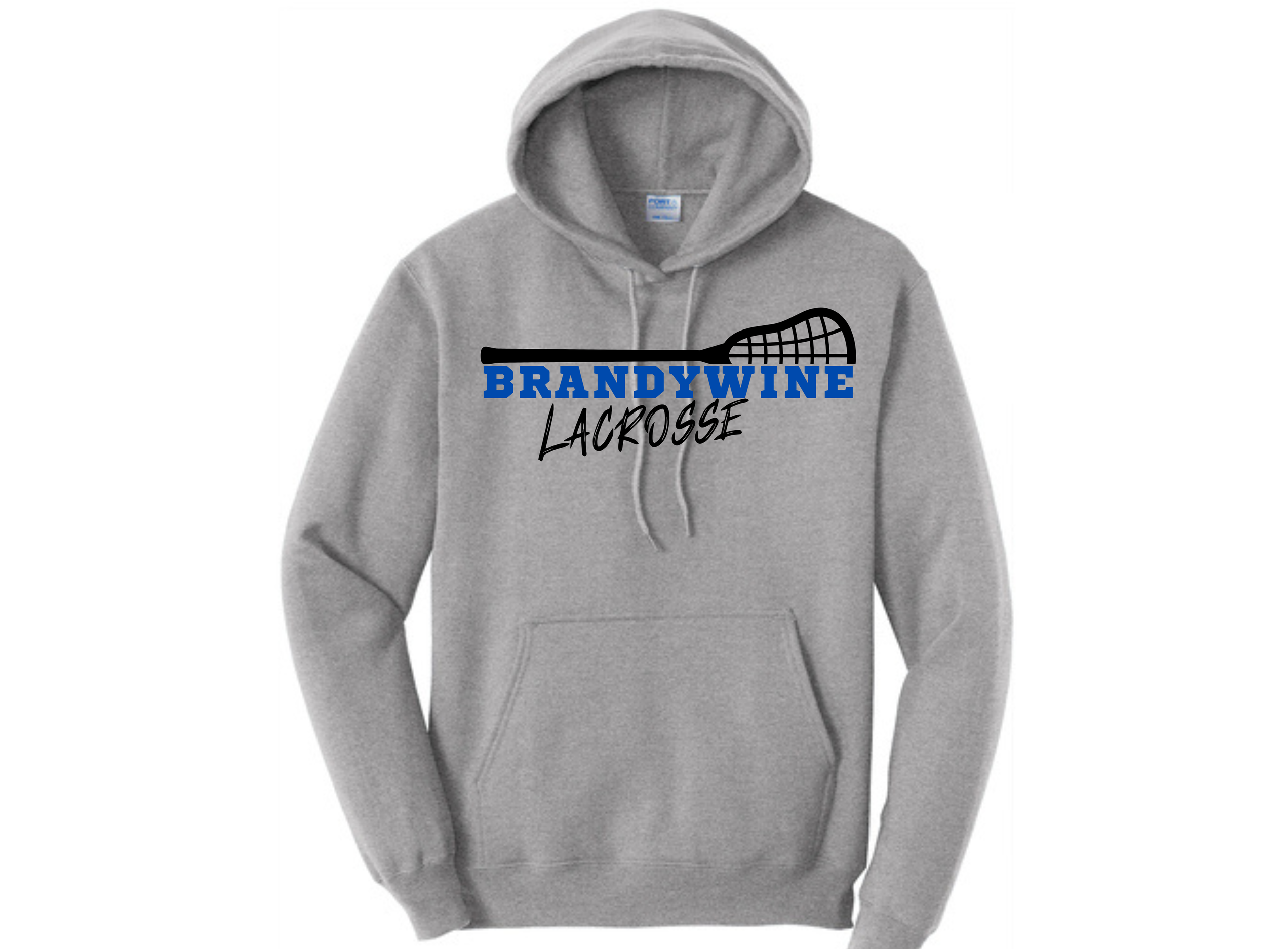 Brandywine HS Lacrosse: Port & Company Core Fleece Pullover Hooded Sweatshirt w/ Optional Customization