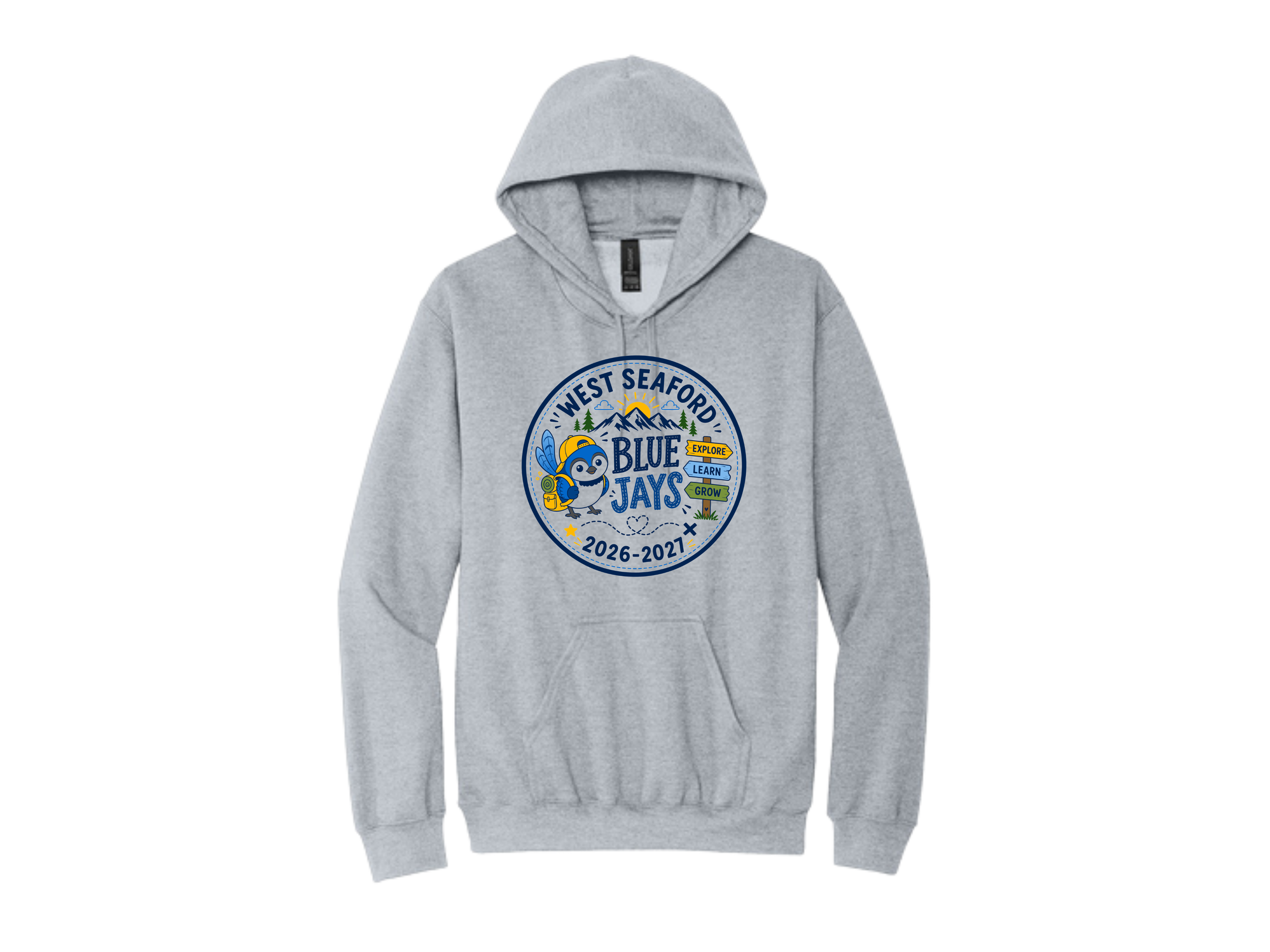 West Seaford: Blue Jay Hooded Fleece Sweatshirt
