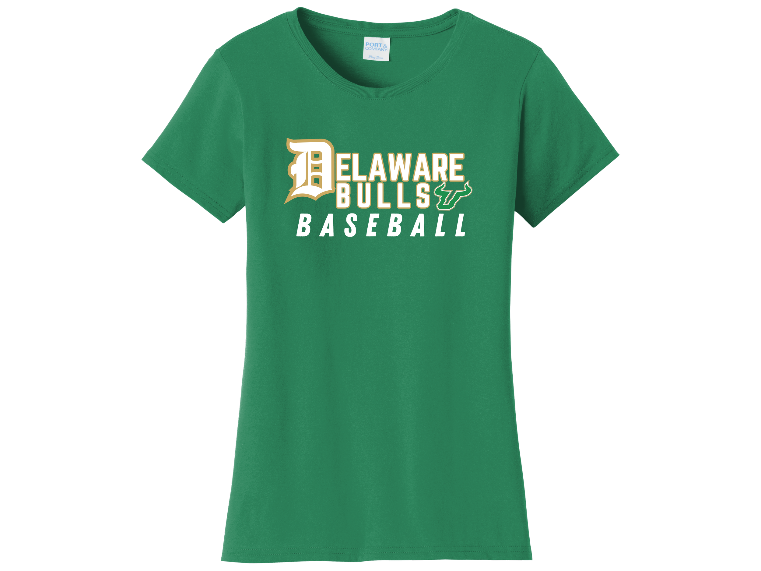 Delaware Bulls: Port & Co Women's Fan Favorite Tee w/ Optional Customization