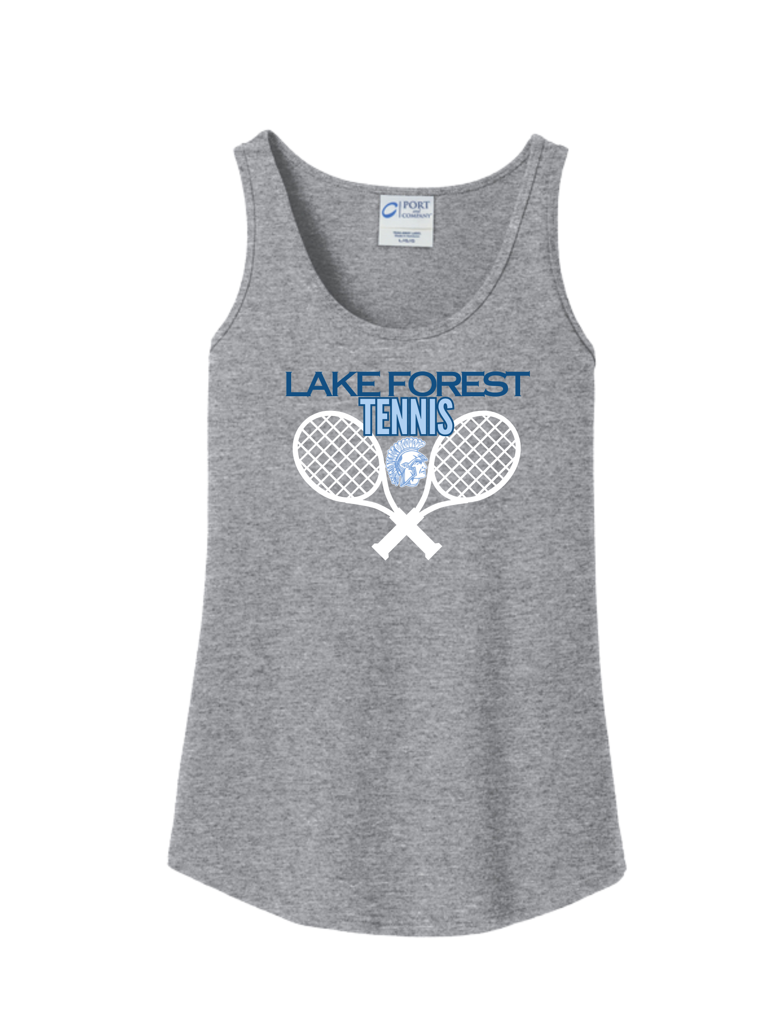 Lake Forest Tennis: LF Rackets Port & Company Women's Core Cotton Tank Top