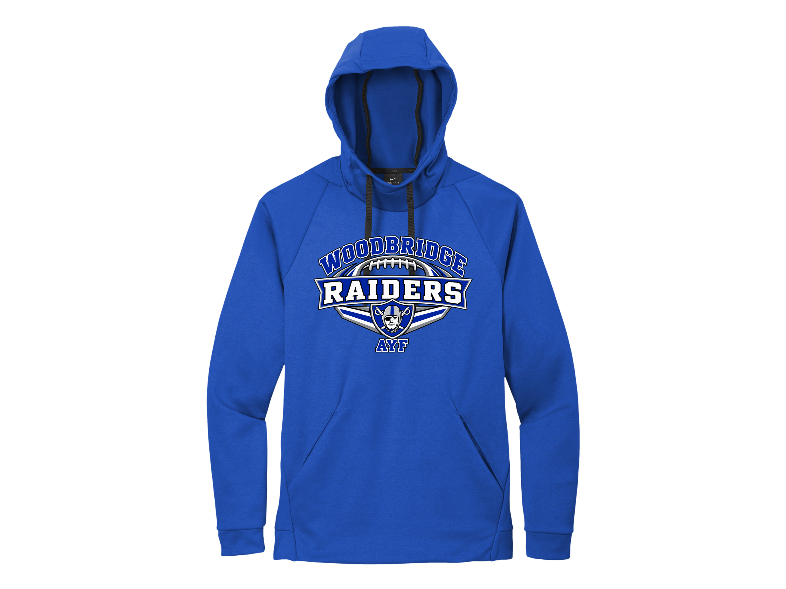 Woodbridge AYF: Raiders Nike Therma-FIT Pocket Pullover Fleece Hoodie