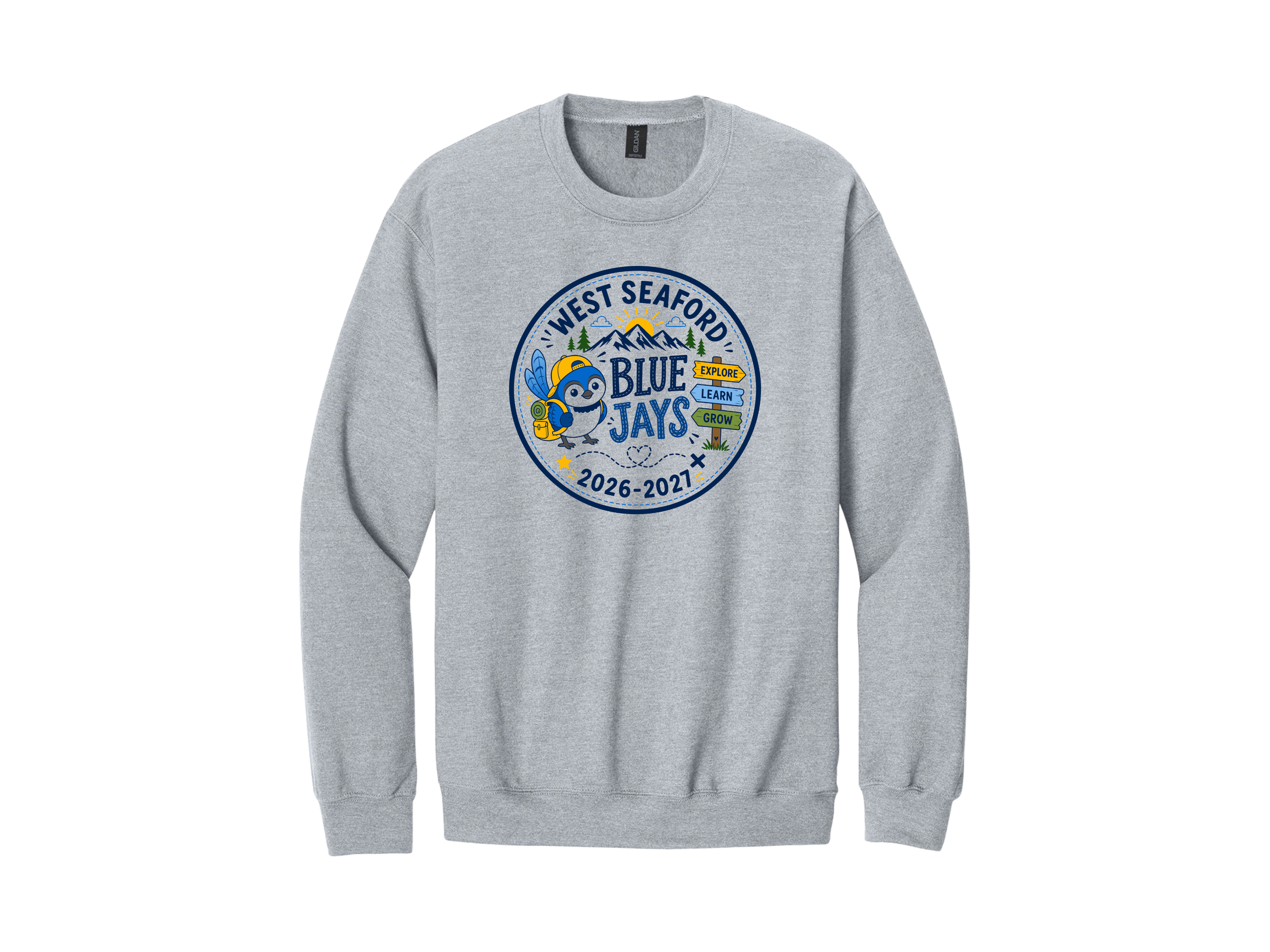 West Seaford: Blue Jay Softstyle Crewneck Sweatshirt