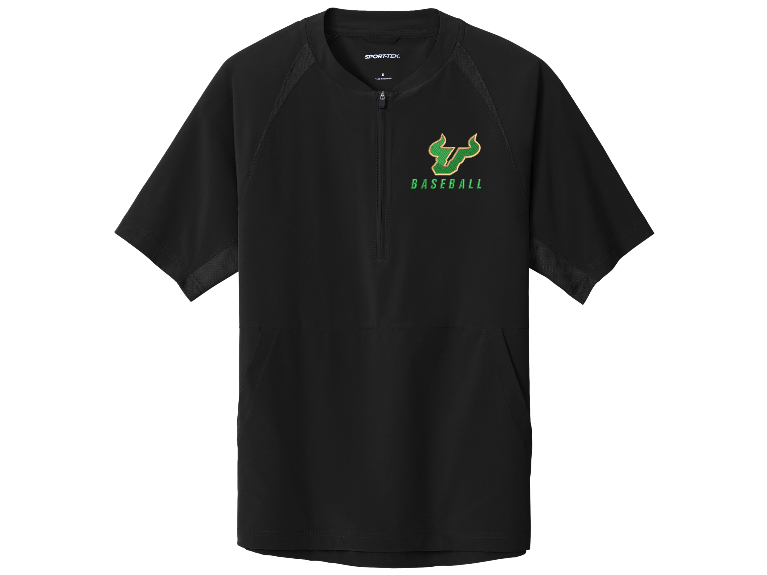 Delaware Bulls: Sport-Tek Repeat 1/2-Zip Short Sleeve Jacket Youth & Adult