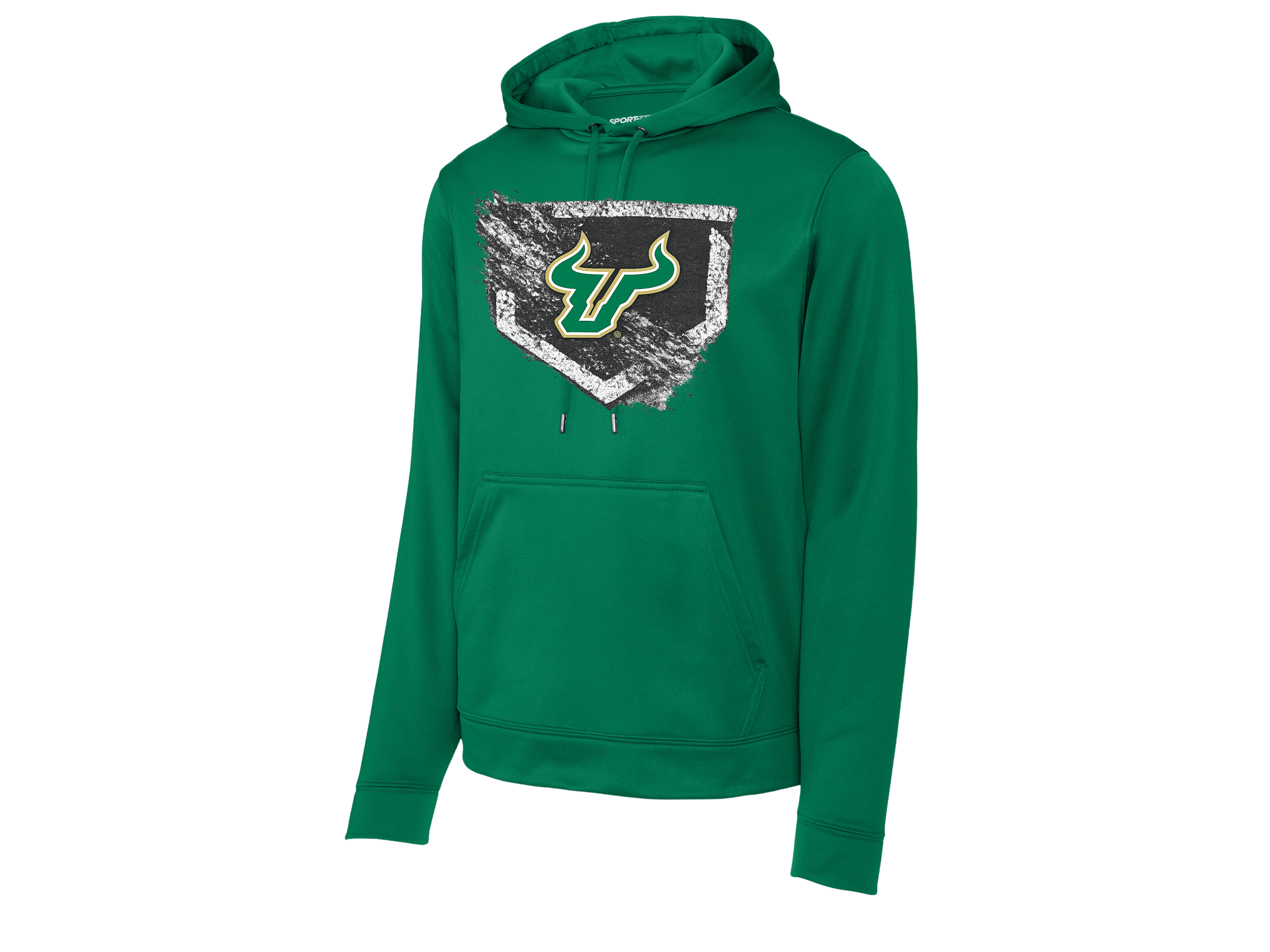 Delaware Bulls: Plate Sport-Tek Sport-Wick Fleece Hooded Pullover