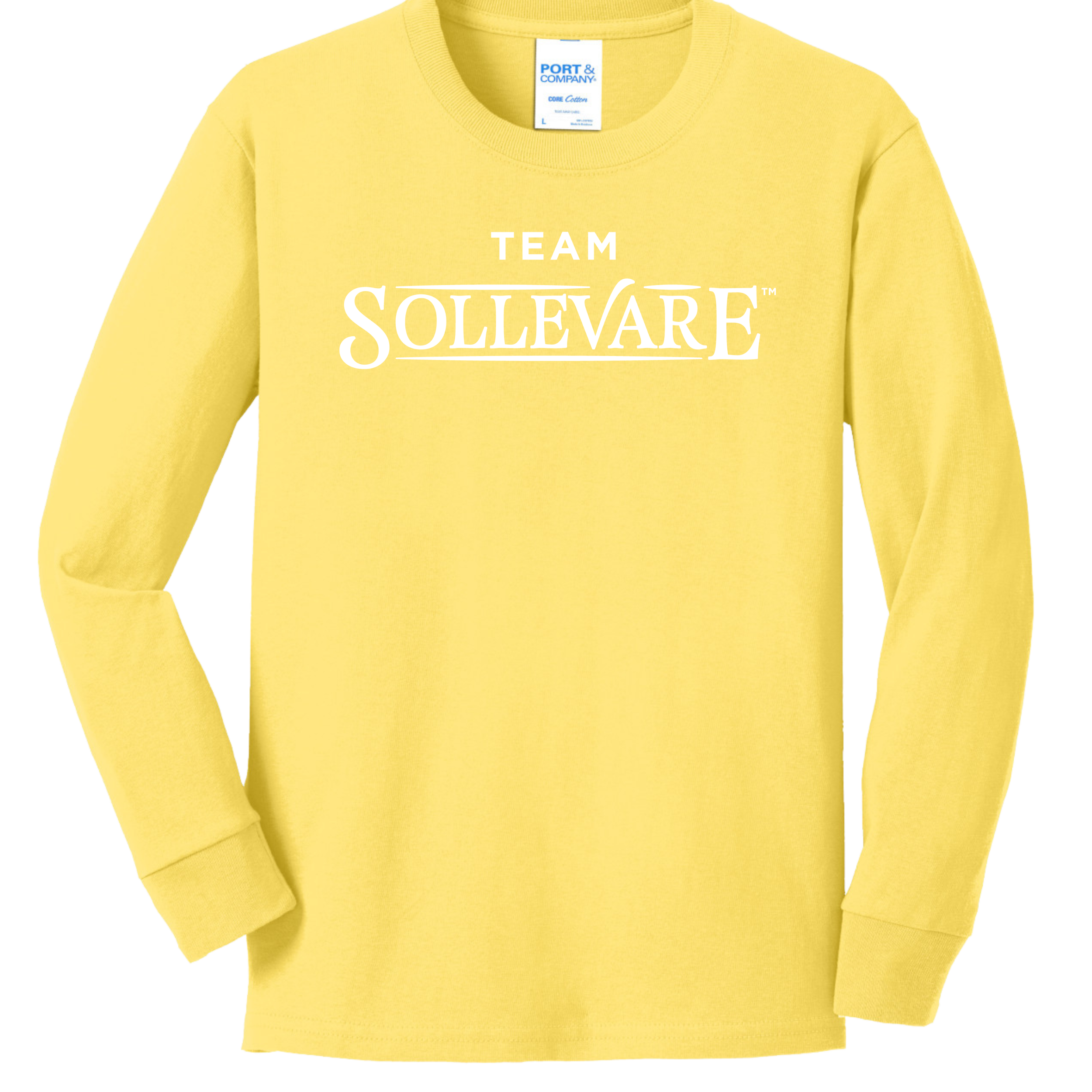 Blades: HOUSE Sollevare (yellow) Port & Co Long Sleeve Core Cotton Tee