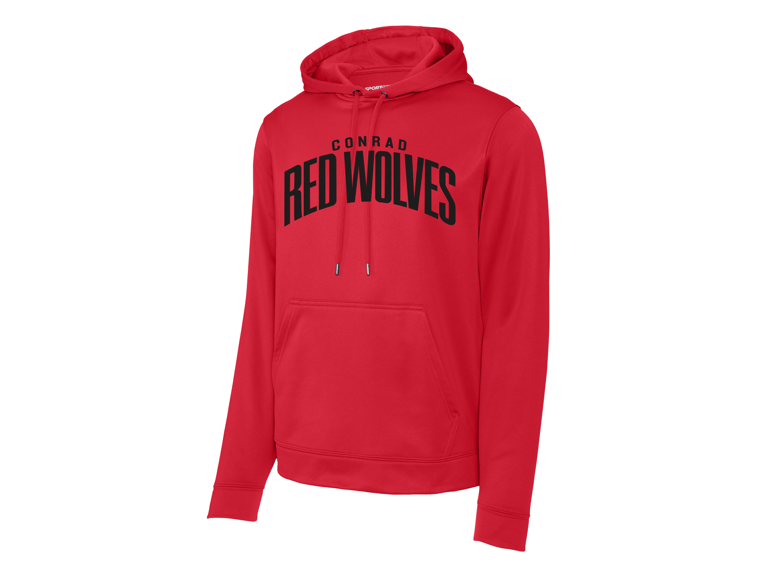 Conrad: Conrad Red Wolves Sport-Tek Sport-Wick Fleece Hooded Pullover