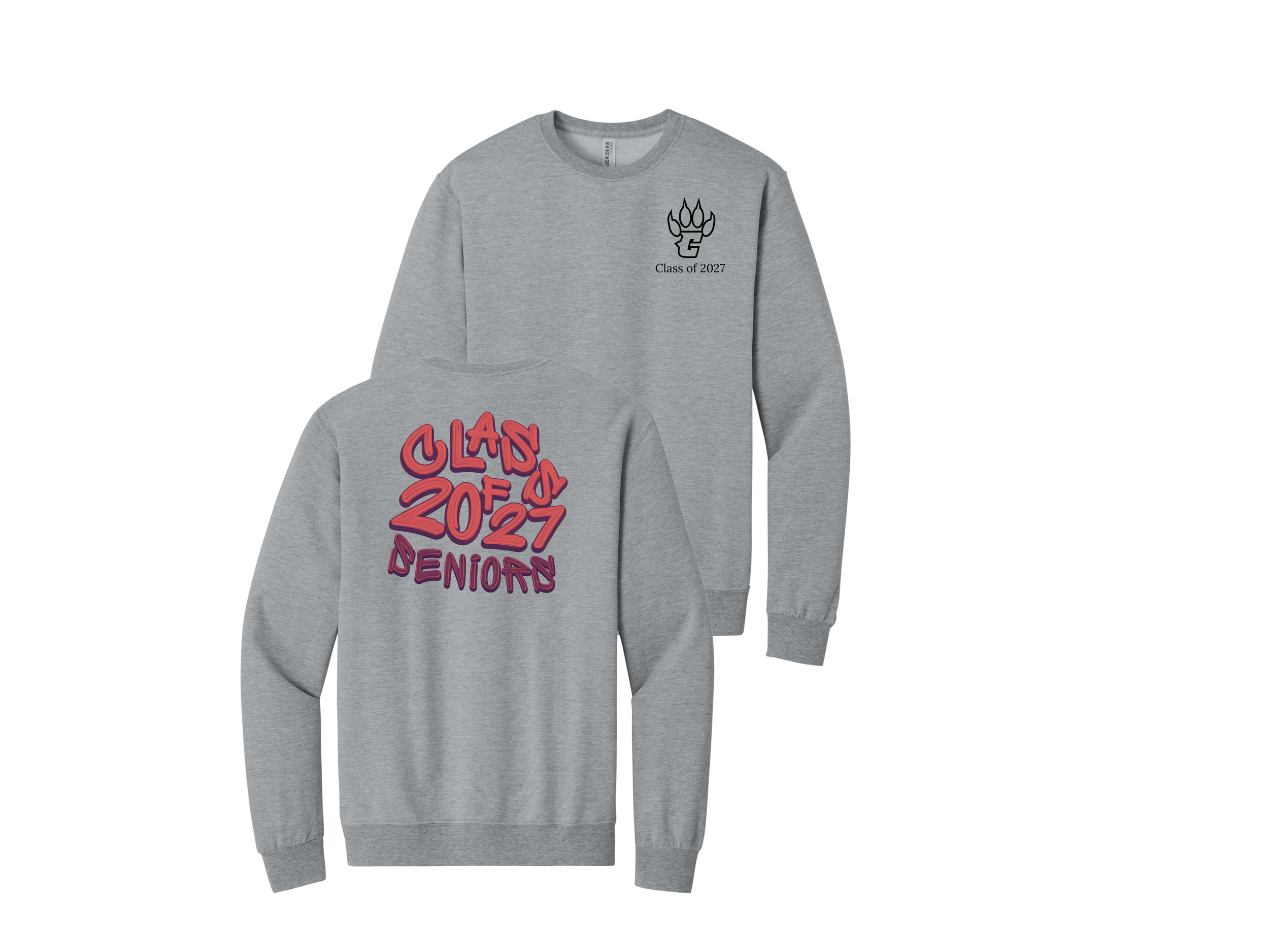 C/O 27 Senior Shop: Senior Graffiti Jerzees Ultimate Unisex CVC Ring Spun Crewneck Sweatshirt