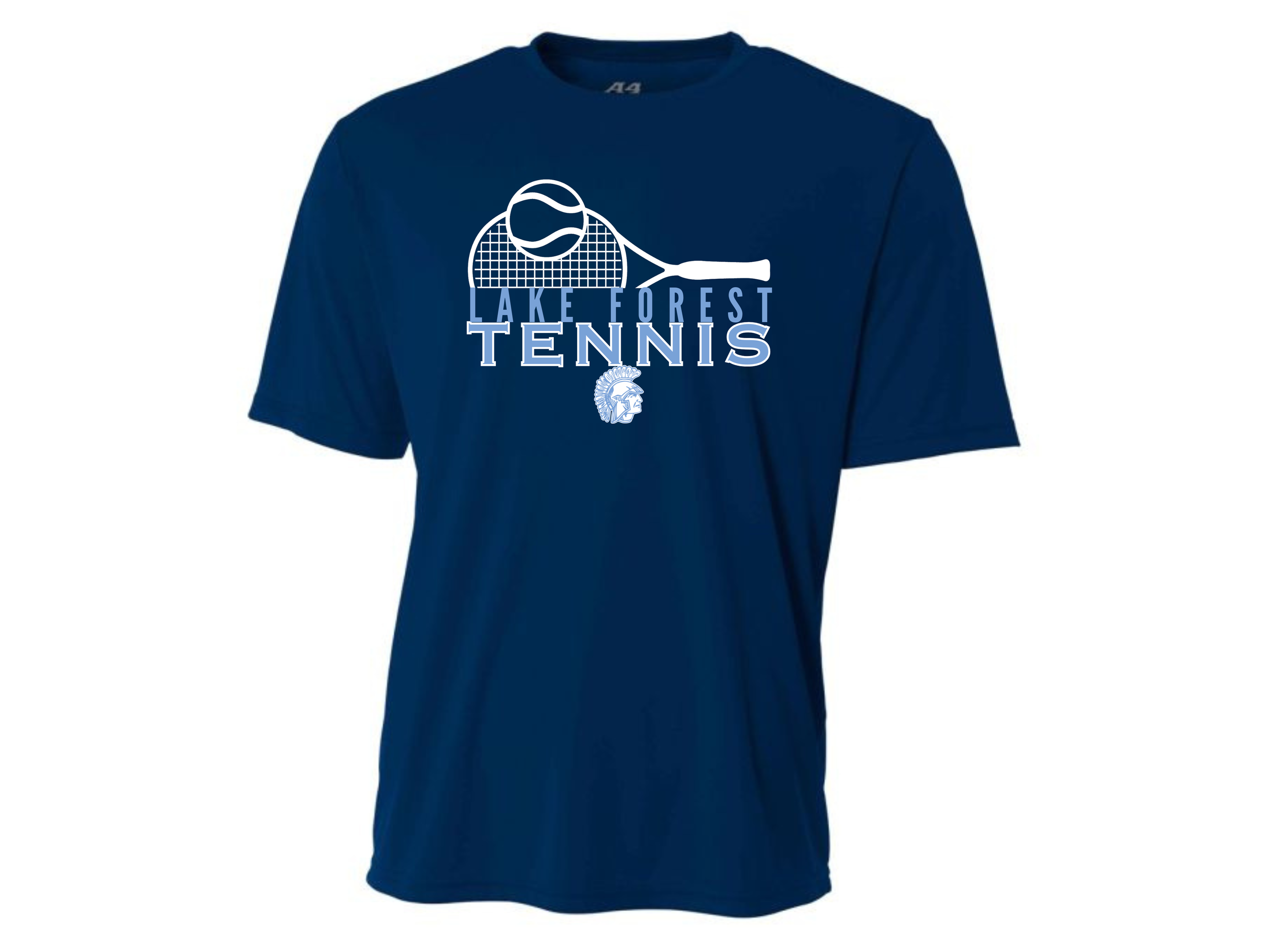 Lake Forest Tennis: LF Tennis Navy A4 Sprint Performance Tee