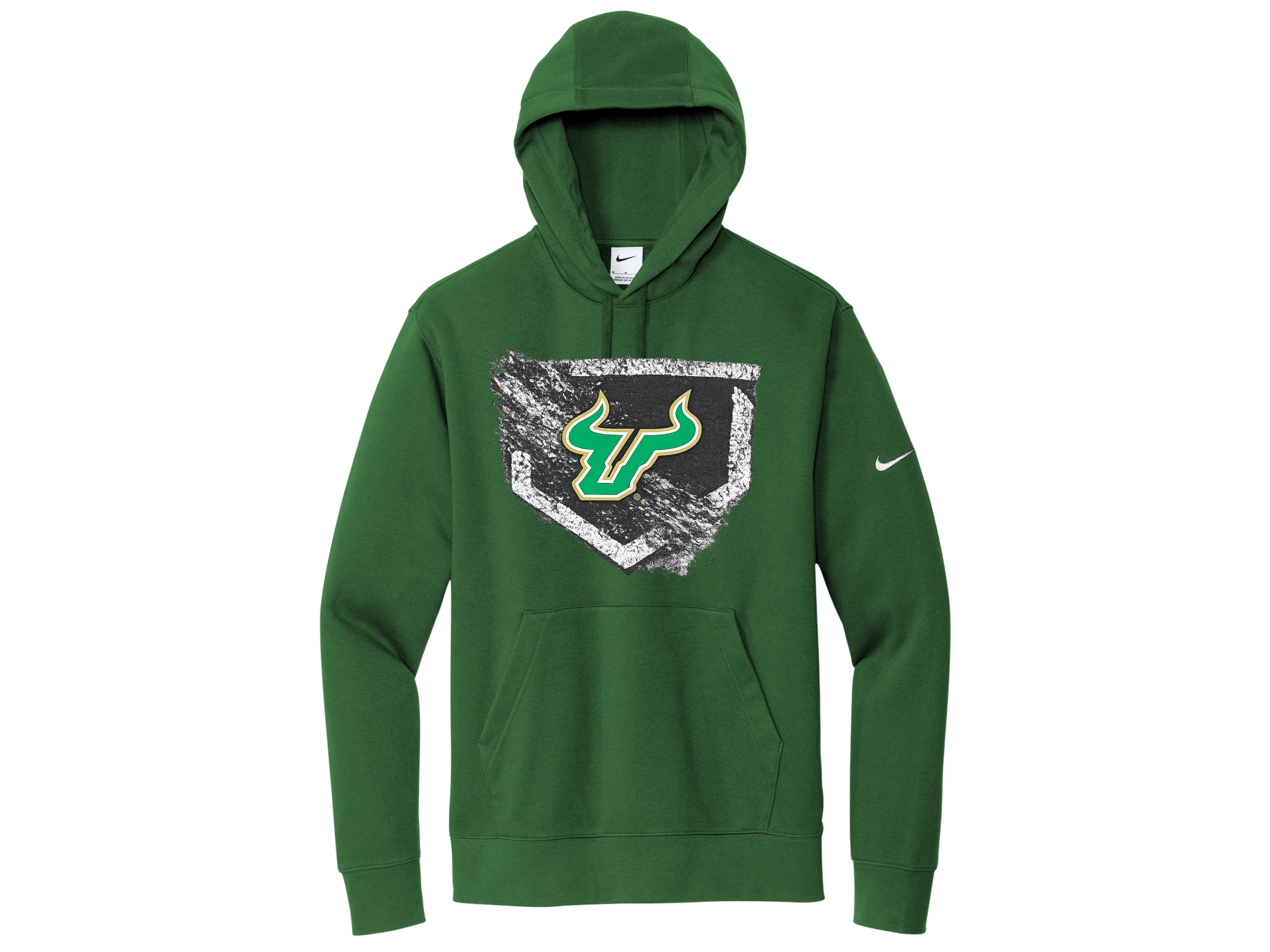 Delaware Bulls: Plate Baseball Nike Club Fleece Sleeve Swoosh Pullover Hoodie