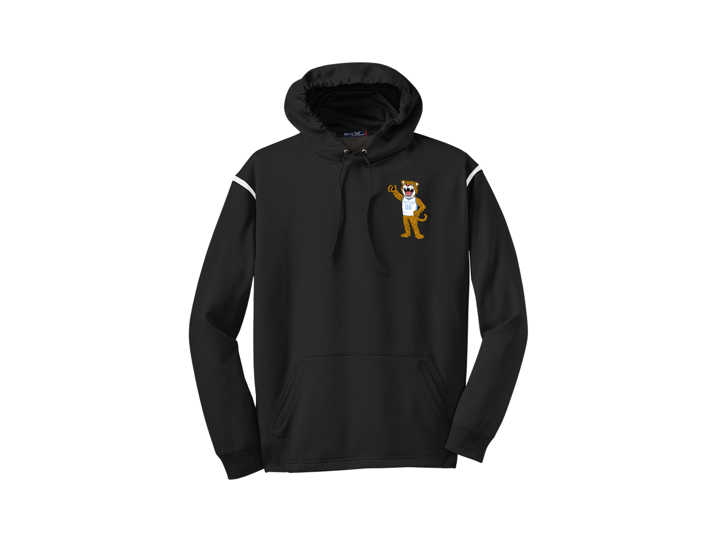 Skyline MS: Skyline Mascot Sport-Tek Tech Fleece Colorblock Hooded Sweatshirt