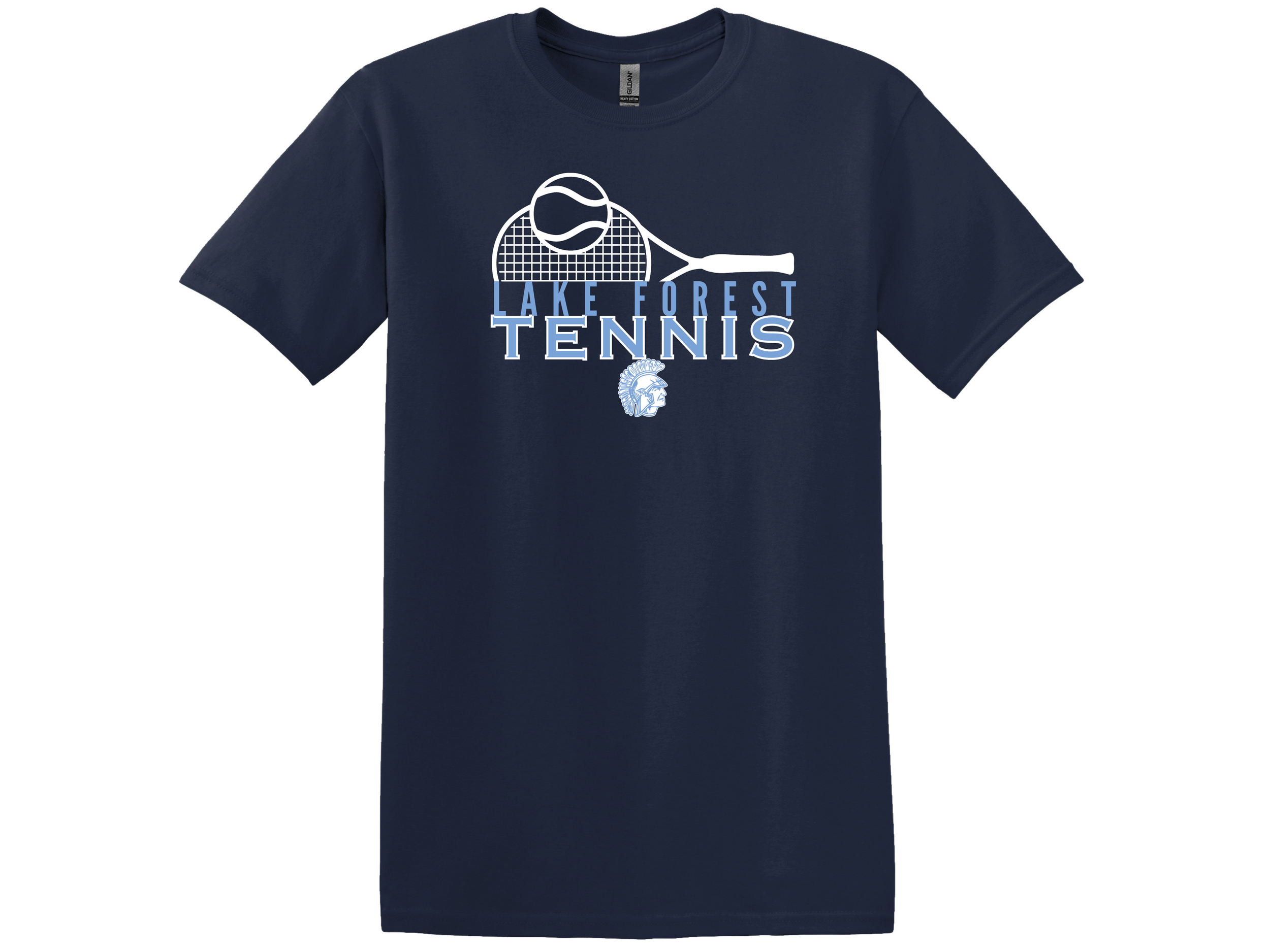 Lake Forest Tennis: LF Tennis Navy Gildan Softstyle T-Shirt