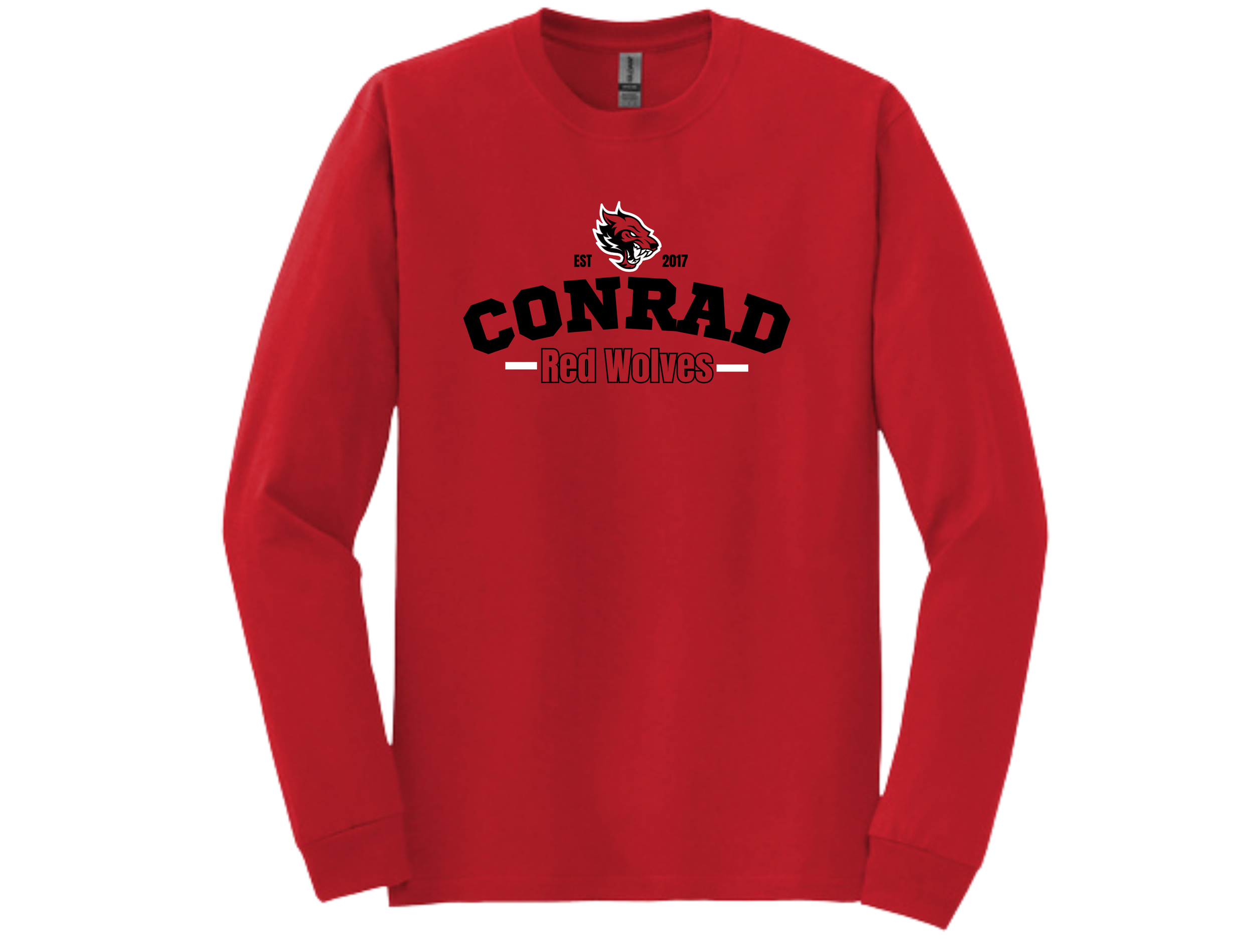 Conrad: Red Wolves Gildan Softstyle Long Sleeve T-Shirt