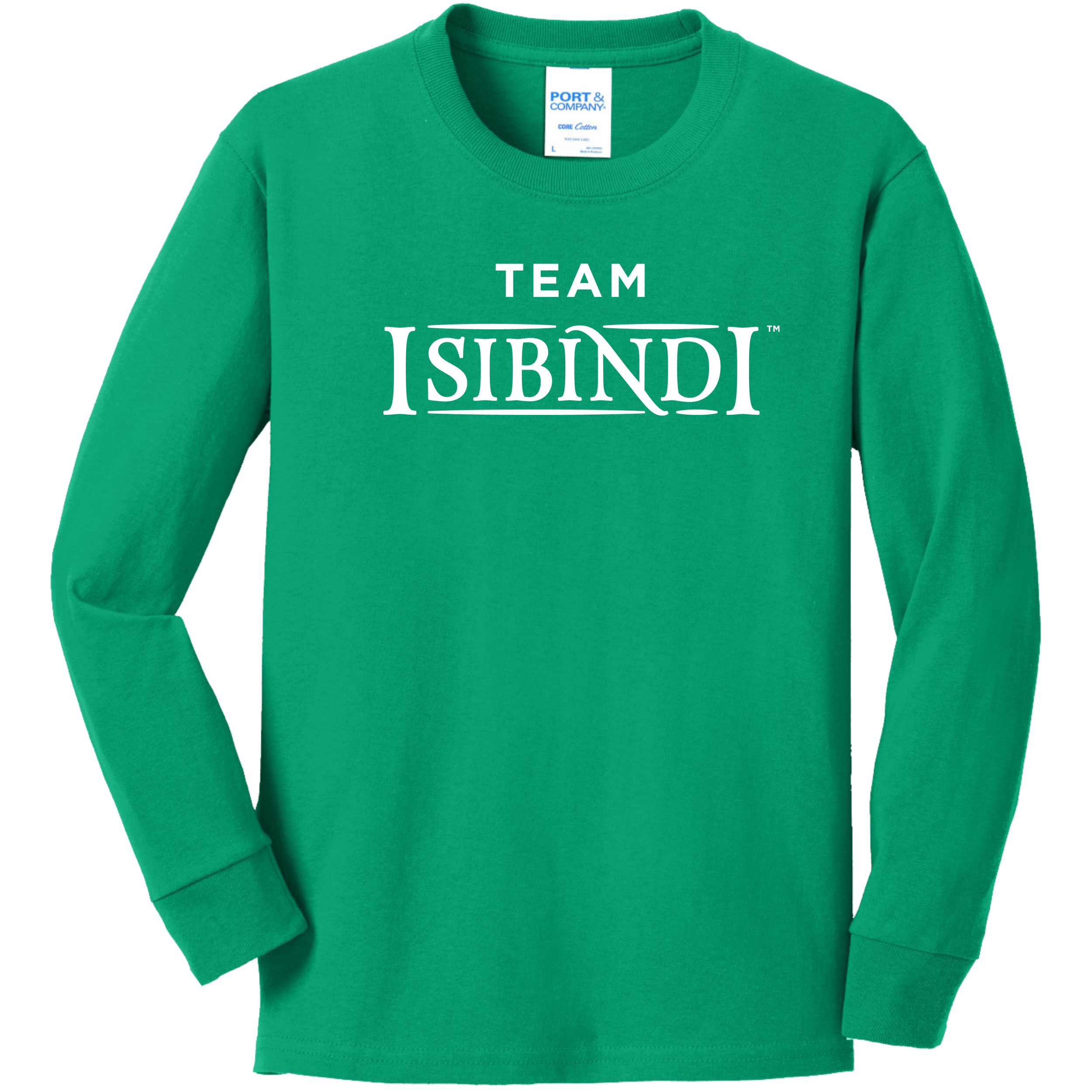Blades: HOUSE Isibindi (green) Port & Co Long Sleeve Core Cotton Tee