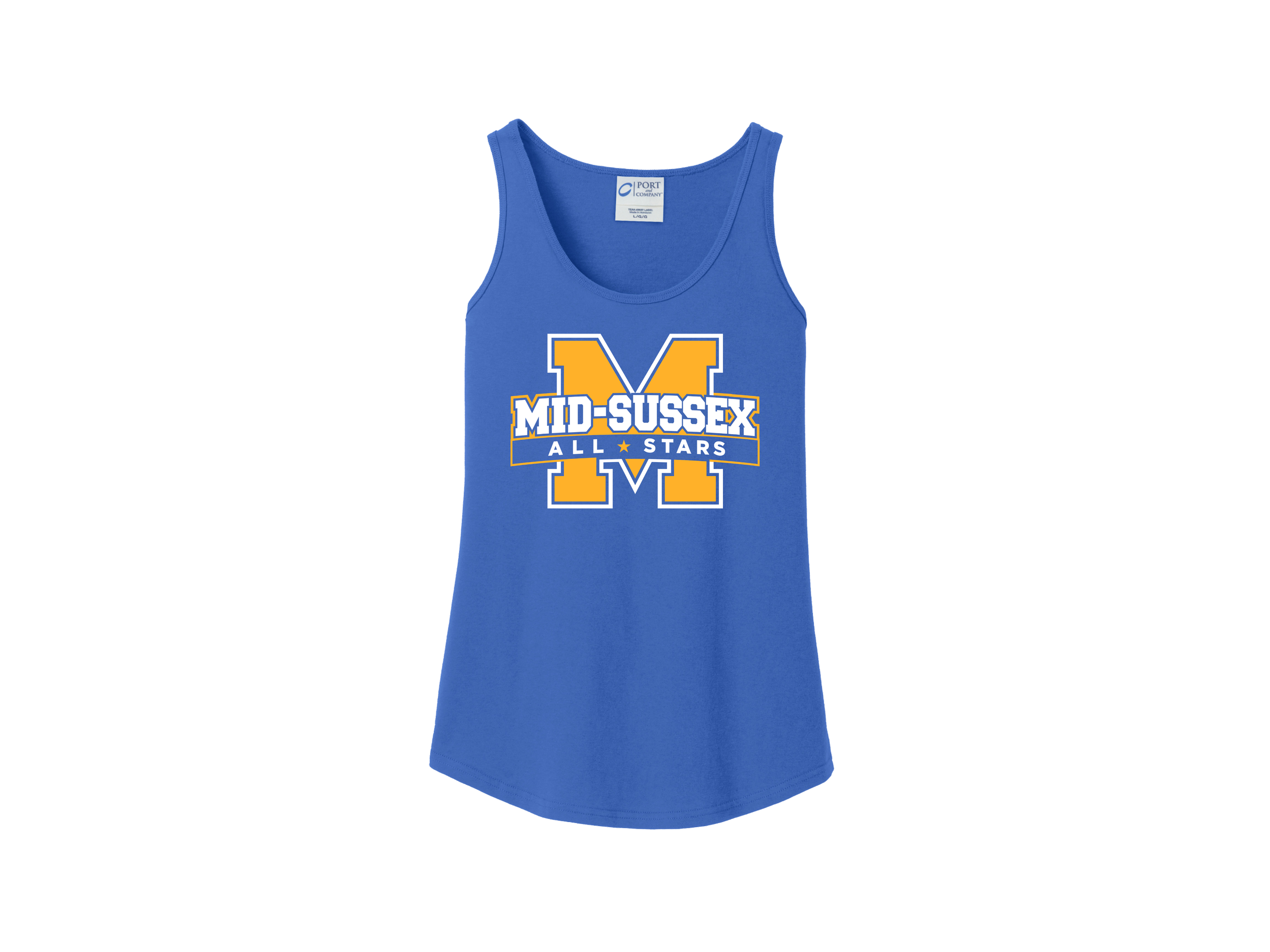 Mid-Sussex All-Stars: Women's Core Cotton Tank Top w/ Optional Customization