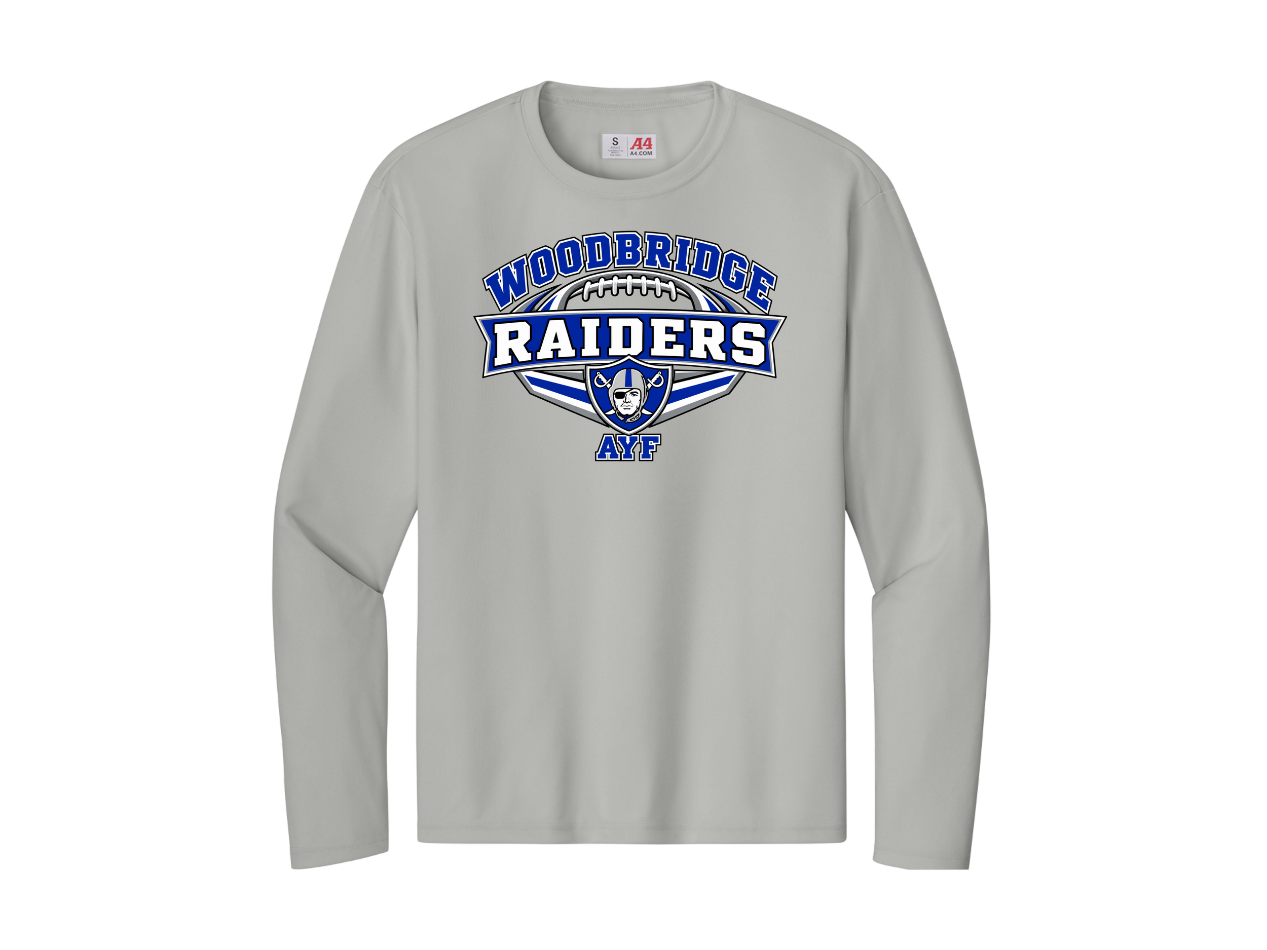 Woodbridge AYF: Raiders A4 Cooling Performance Long Sleeve Tee w/ Optional Customization