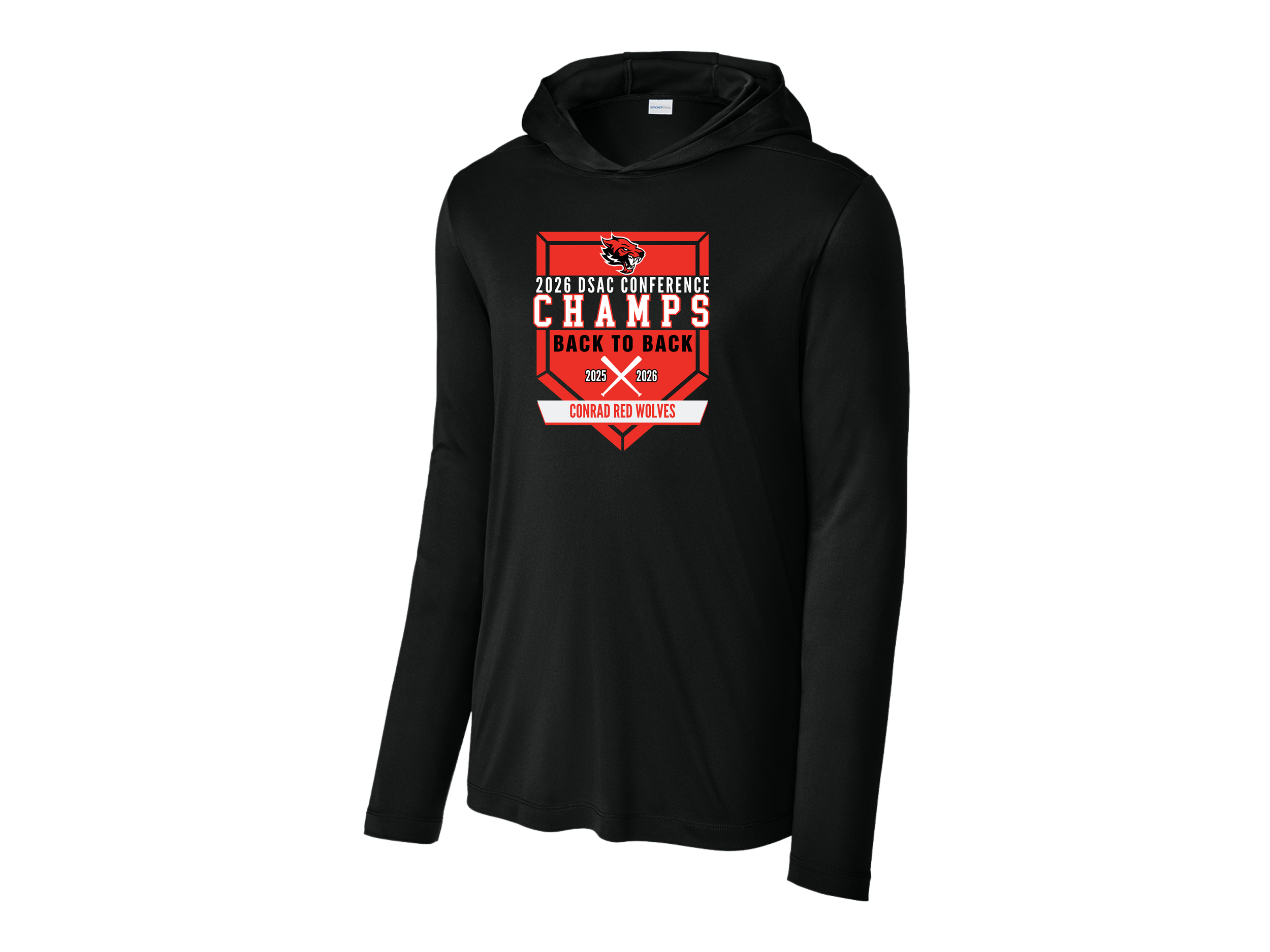Conrad Baseball: DSAC Sport-Tek Posi-UV Pro Long Sleeve Hoodie