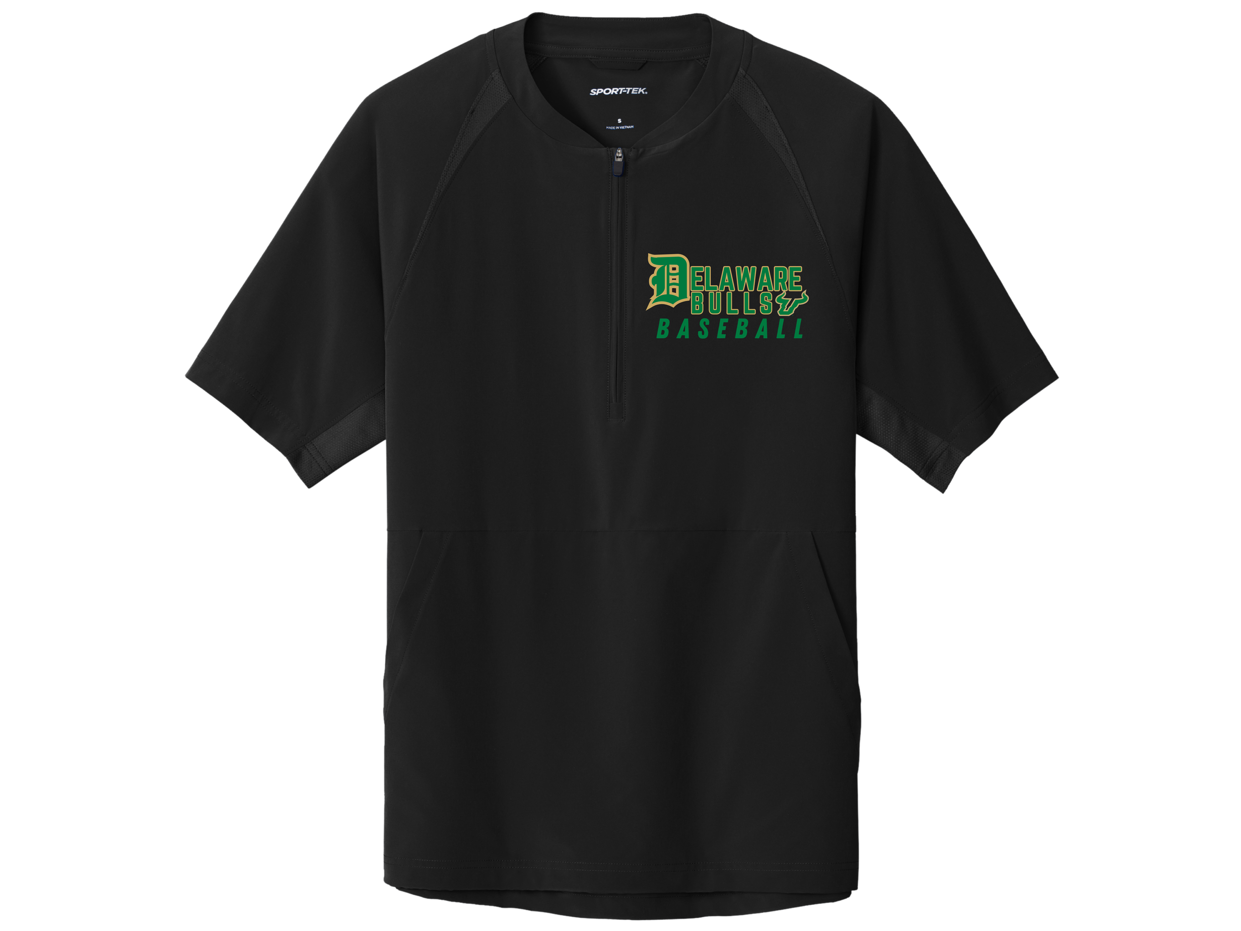 Delaware Bulls: Sport-Tek Repeat 1/2-Zip Short Sleeve Jacket Youth & Adult