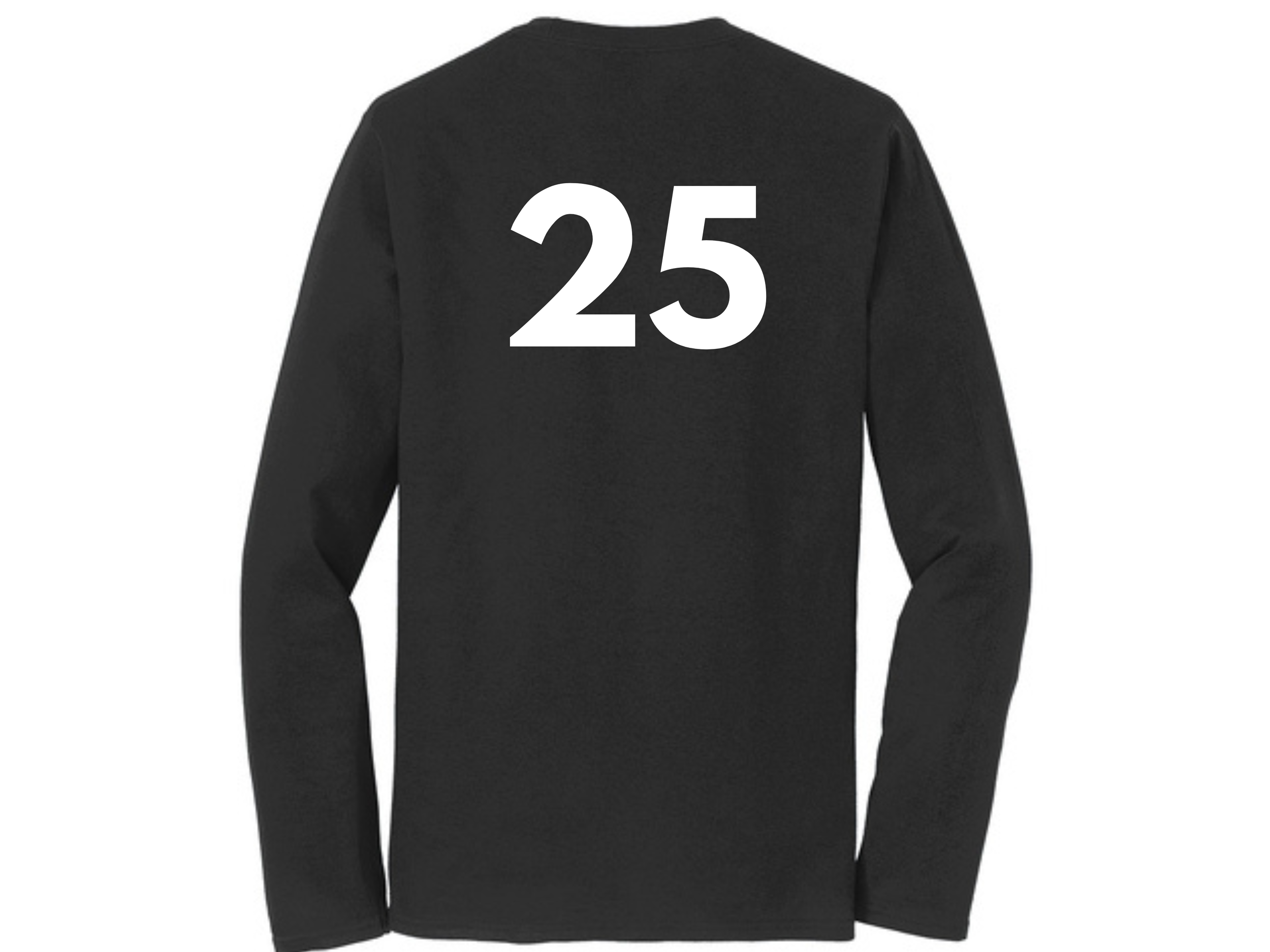 Delmarva Rush: Port & Company Long Sleeve Fan Favorite Tee NUMBER Add-On