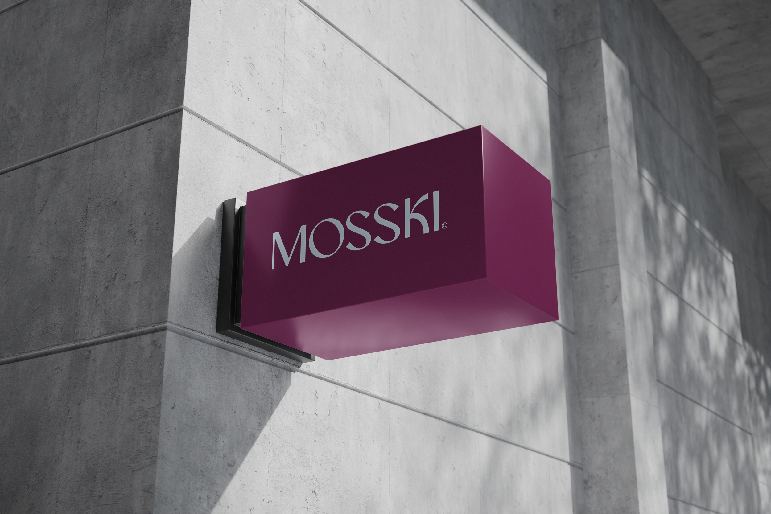 Mosski signage mockup