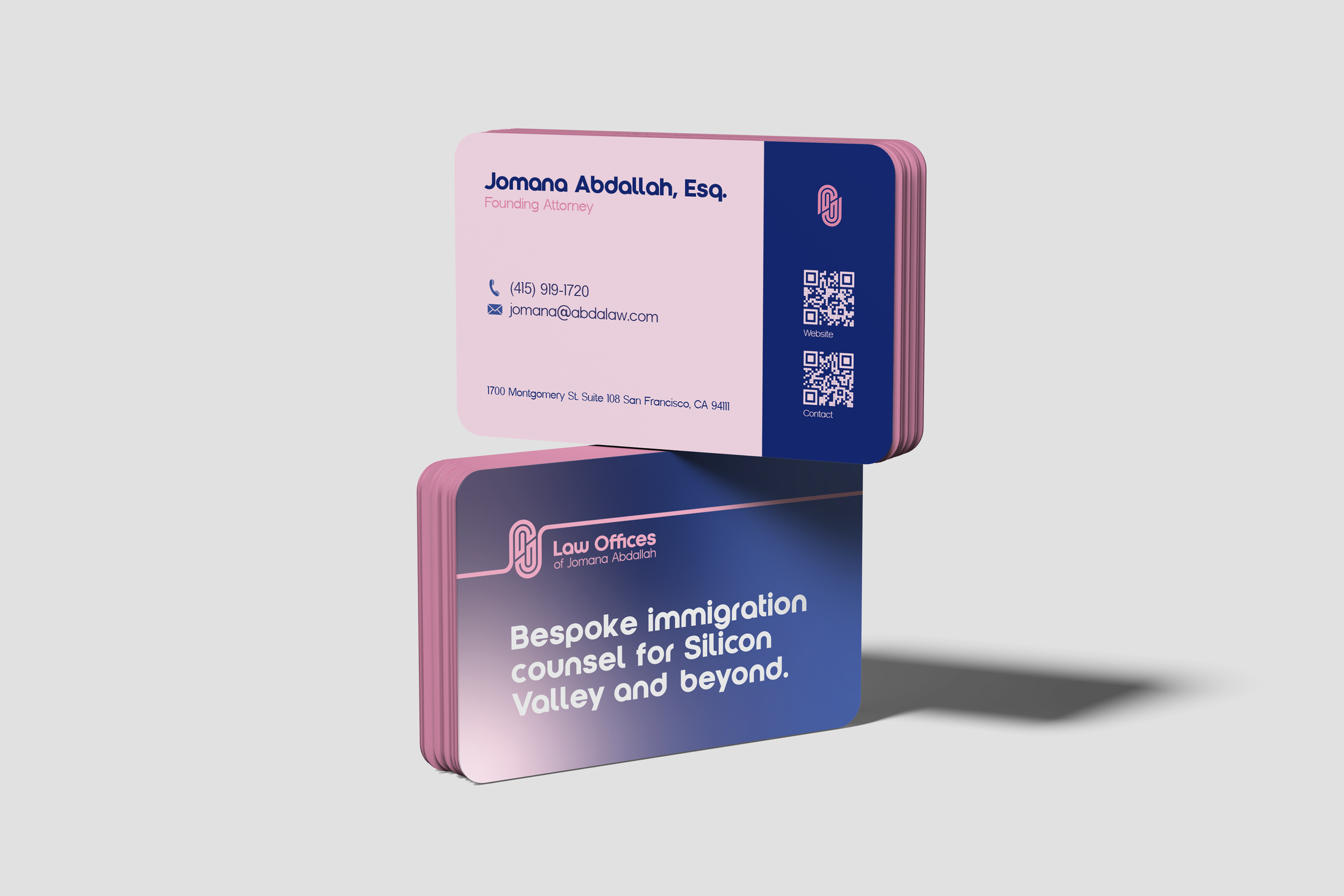 Law Offices business card mockup
