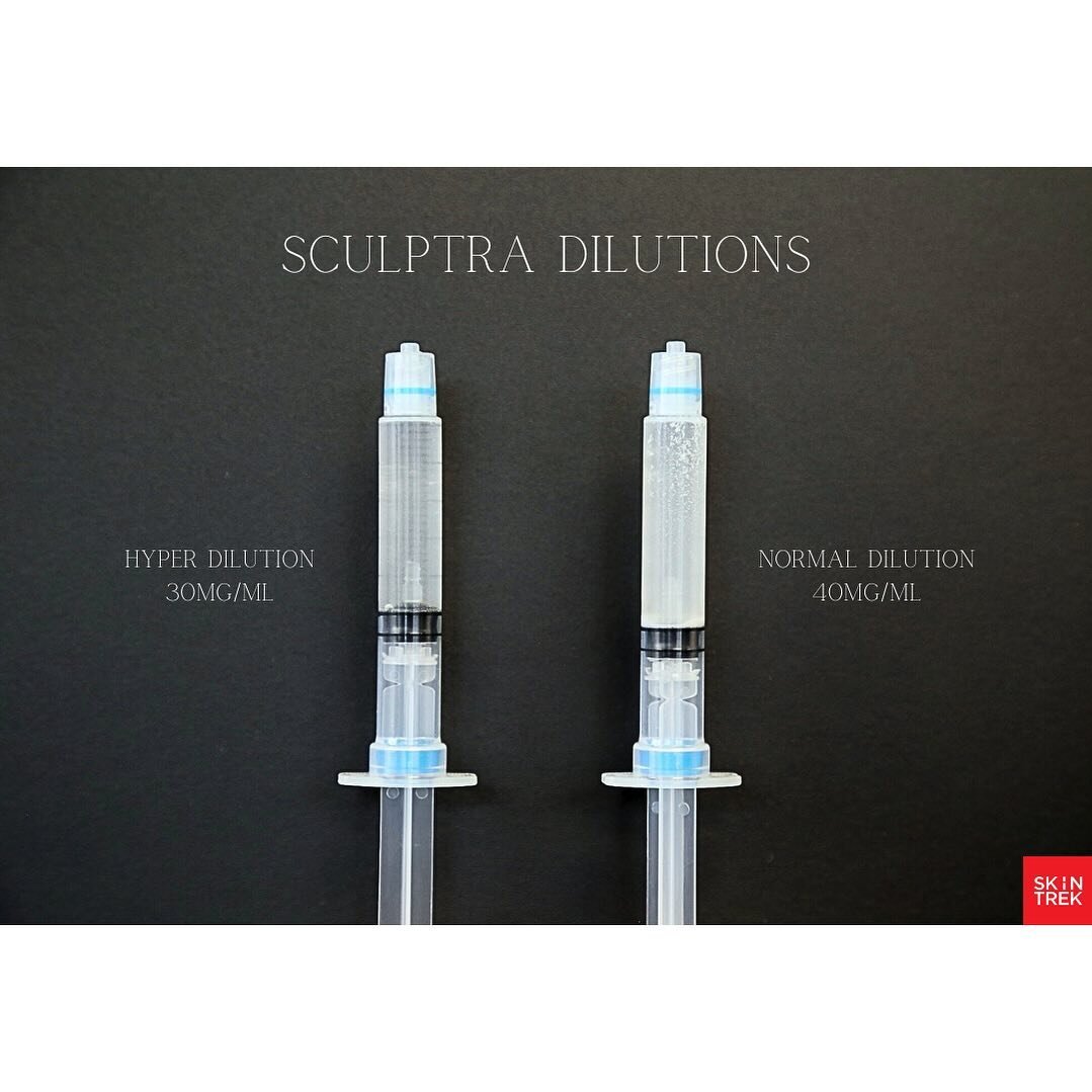The Art of Precision: Sculptra Dilutions Decoded 

Let&rsquo;s take a look at how the slightest variation in dilution can transform the properties of Sculptra. With a Normal Dilution at 40mg/mL, the solution is denser, less translucent. On the flip s
