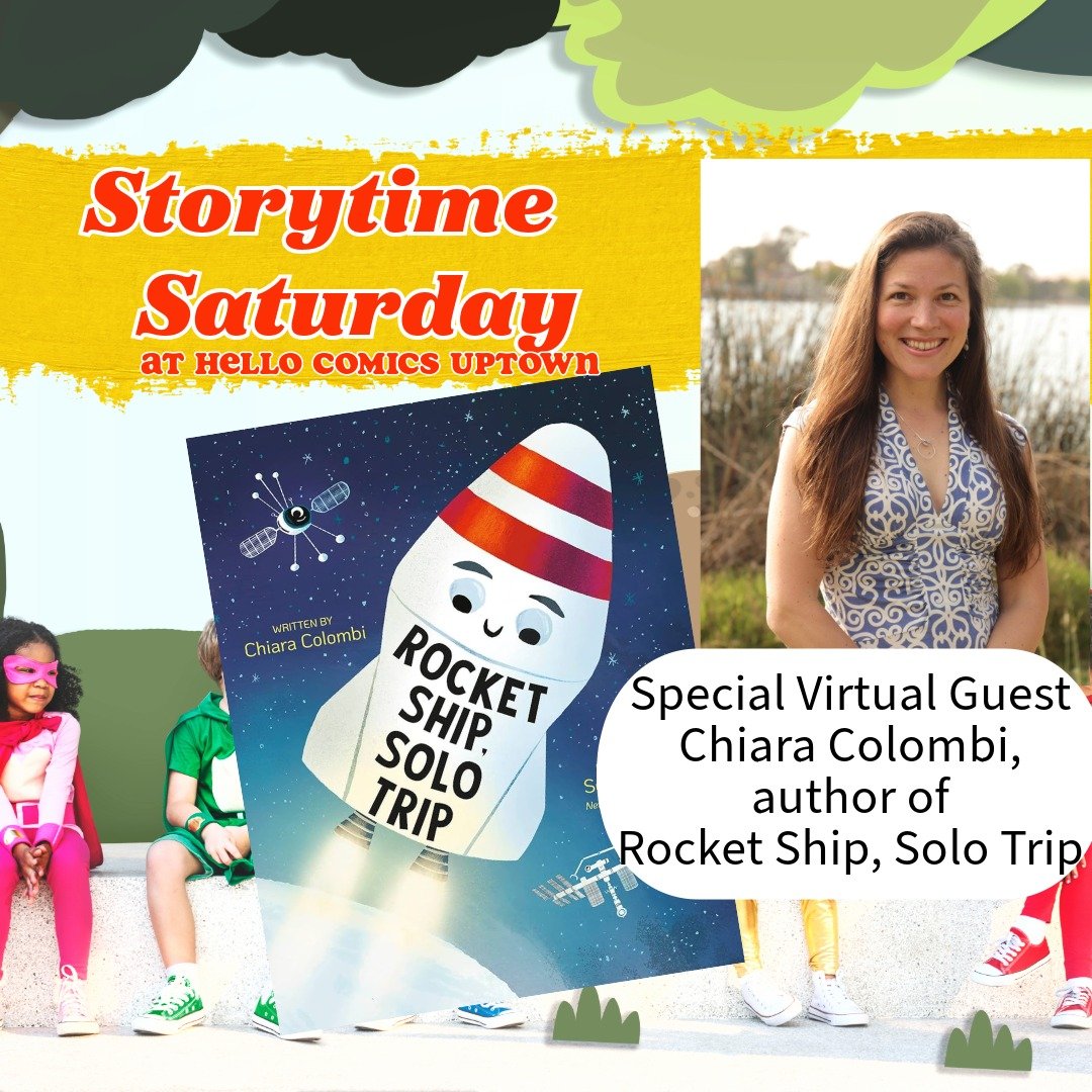 Special Virtual guest for Storytime Saturday! Chiara Colombi - Author of Rocket Ship Solo Trip will be reading her book and answering questions from her fans. See you at 11:30am Saturday April 27 @ Uptown.