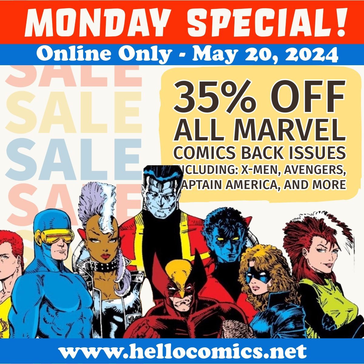 Monday Special is up on the website! 35% off all Marvel Back issues. Hope you guys are having a great start to your week!