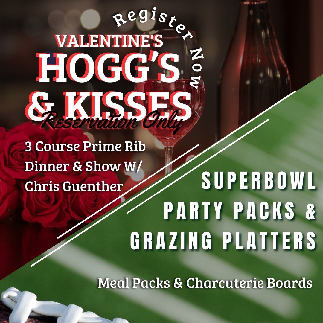 Indulge in a romantic Valentine's date night featuring Prime Rib, or elevate your Super Bowl Sunday with our Party Packs offering a delicious spread for the big game. Choose from our two enticing menus to make your special occasion memorable.

Explor