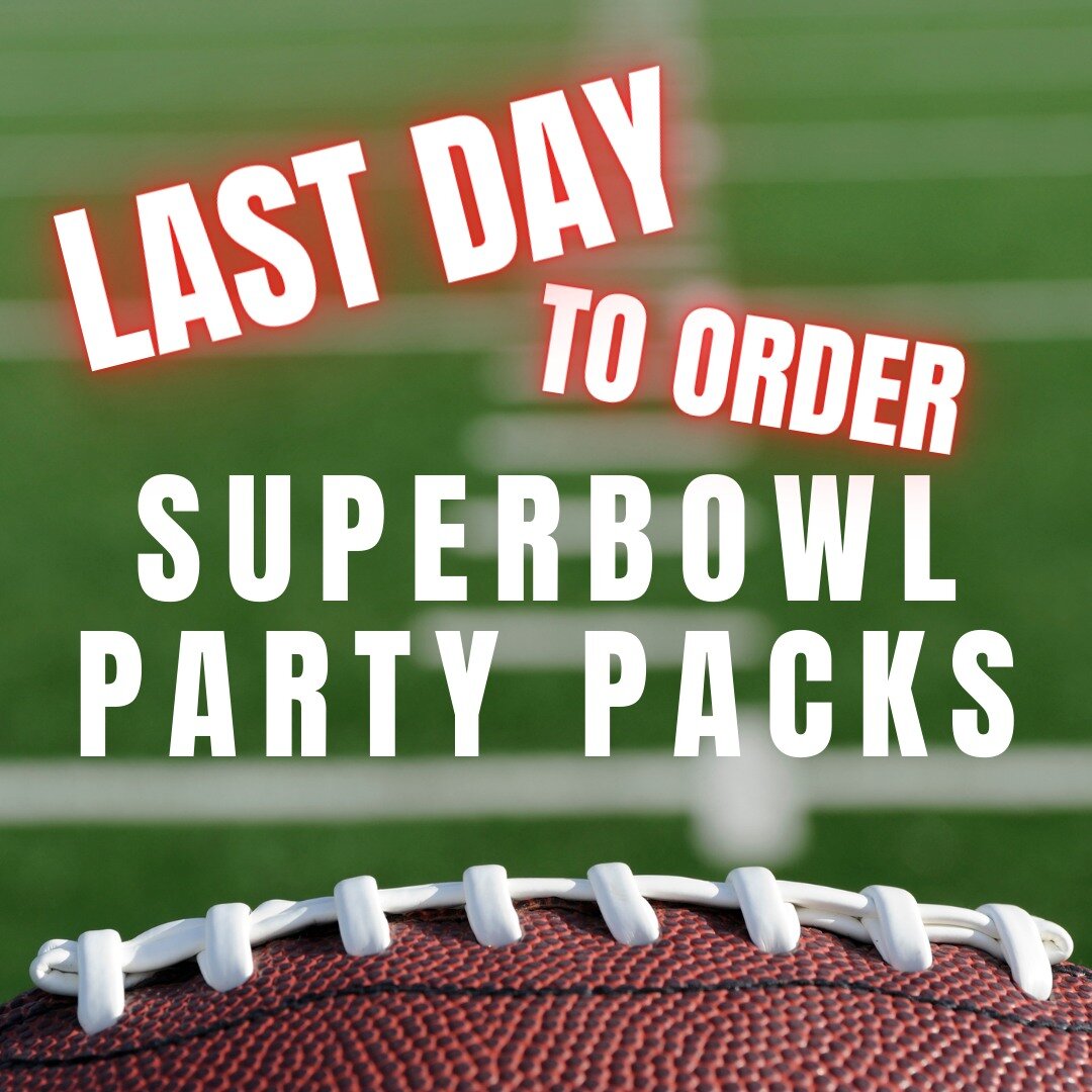 Hurry, as the clock is ticking! Secure your Super Bowl feast by placing your order today, as it's the final day to ensure a culinary touchdown with our Superbowl meal offerings. Don't miss out on the savory delights that will elevate your game day ex