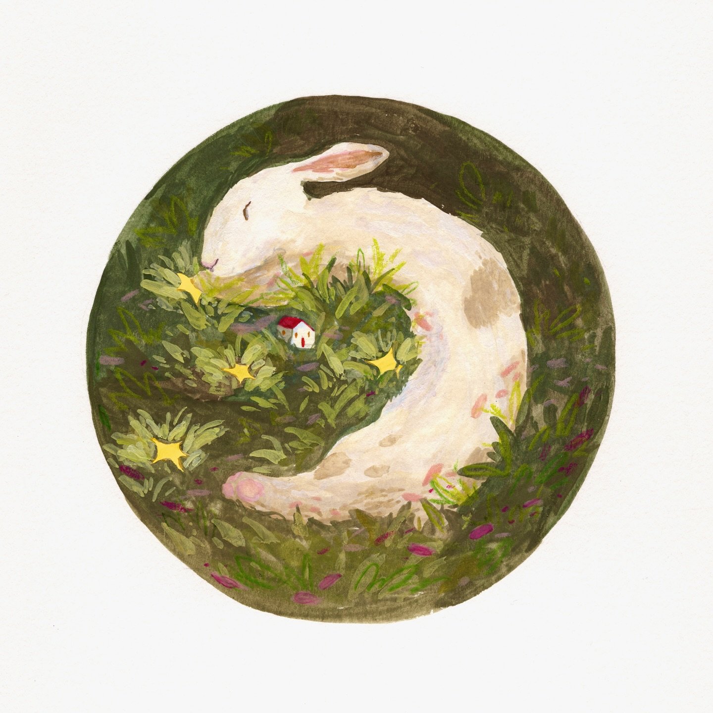 03. PAW. Just taking a snooze on the forest floor 🥹✨

#peachtober24paw #peachtober24 #gouache #painting #illustration #bunnyrabbit #storybook #artistsupport #art #magical #tinyhouse#