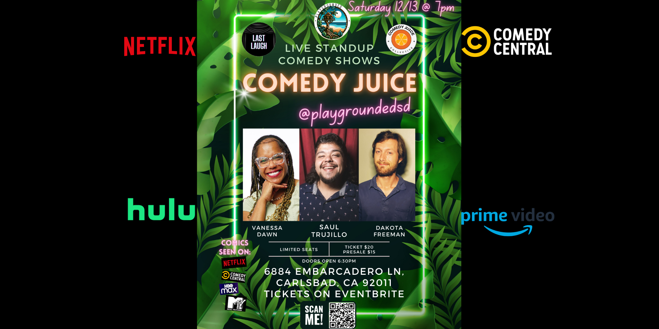 12/13 - Carlsbad (CA) Comedy Juice @ Playgrounded!