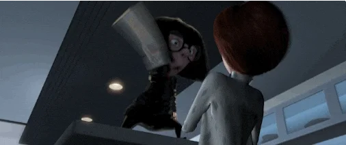 person being slapped with rolled up paper