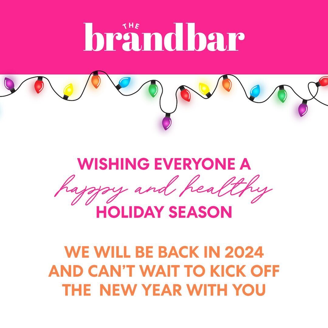 Wishing everyone a happy and healthy holiday season. We will be back in 2024 and can&rsquo;t wait to kick off the New Year with you.

#thebrandbaragency
#2024NewYearNewBranding
#creativeadvertisingagency