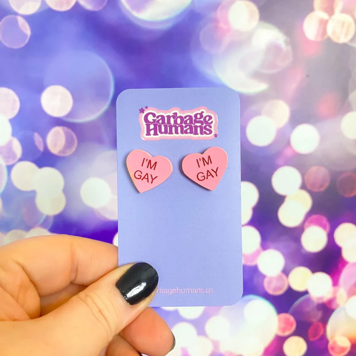 Garbage Humans-Im Gay Conversation Heart Studs-Famm.jpg