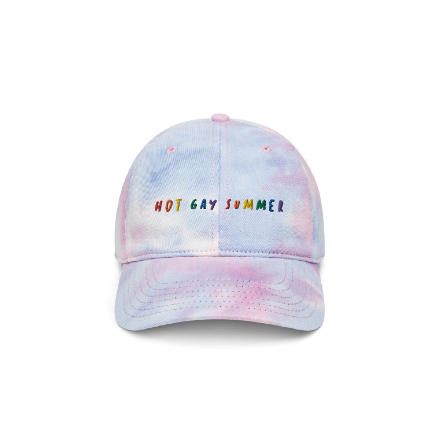 Gay Pride Apparel-Hot Gay Summer Tie Dye Dad Hat-Famm.jpg