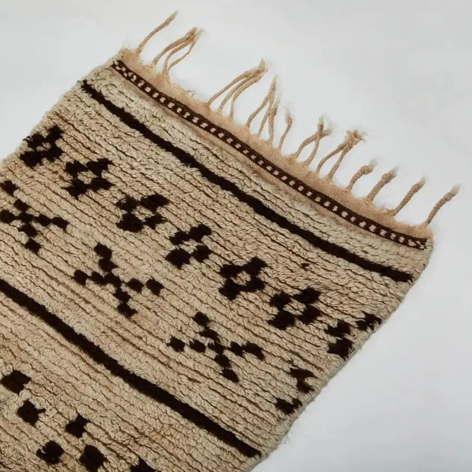 Nate Berkus-Moroccan Hand Knotted Brown and Tan Beni Ourain Wool Runner-Famm.jpg